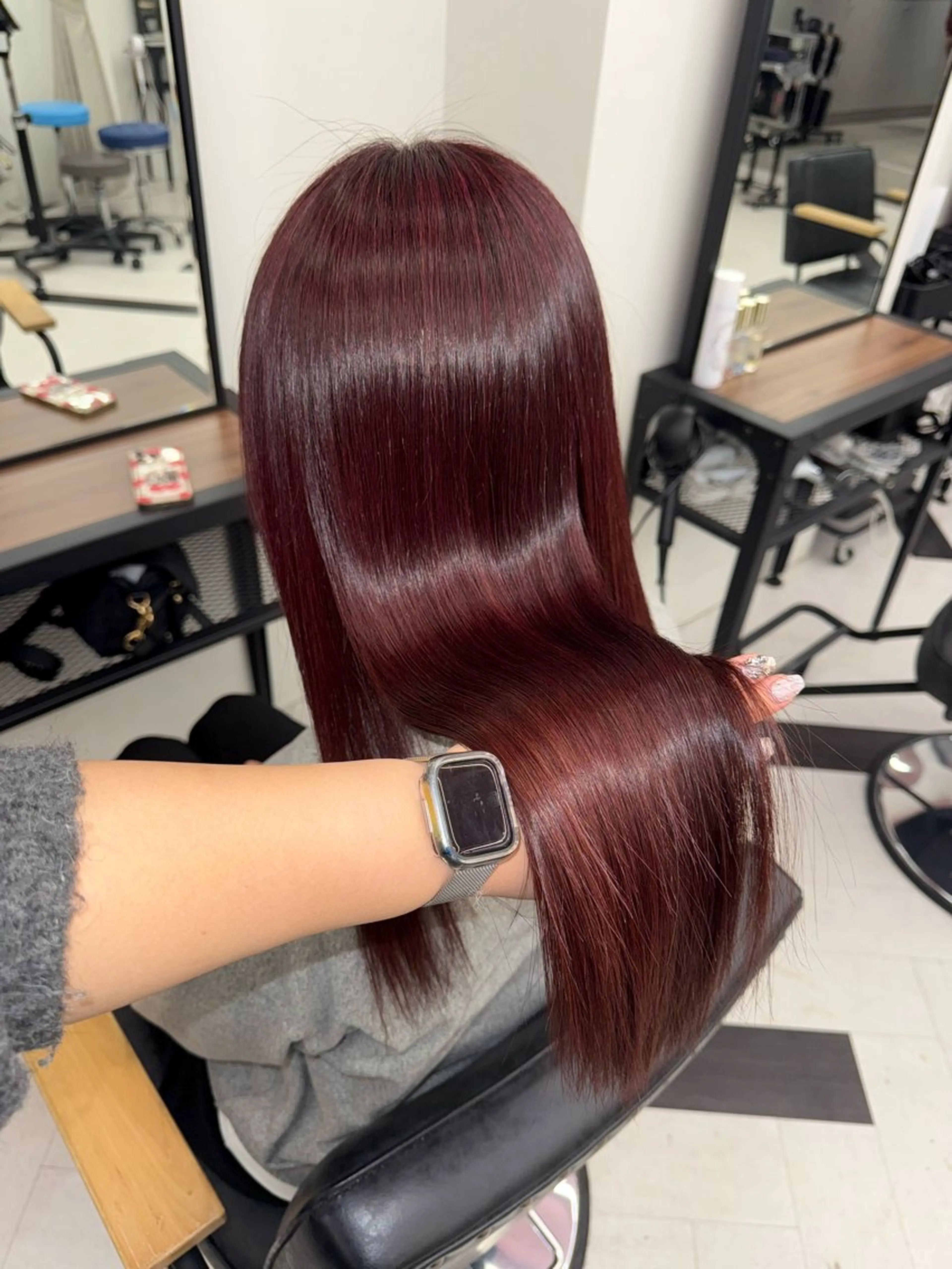 ロング ヘアカラー トリートメント himari💜 暖色カラー/レイヤーのヘアスタイル