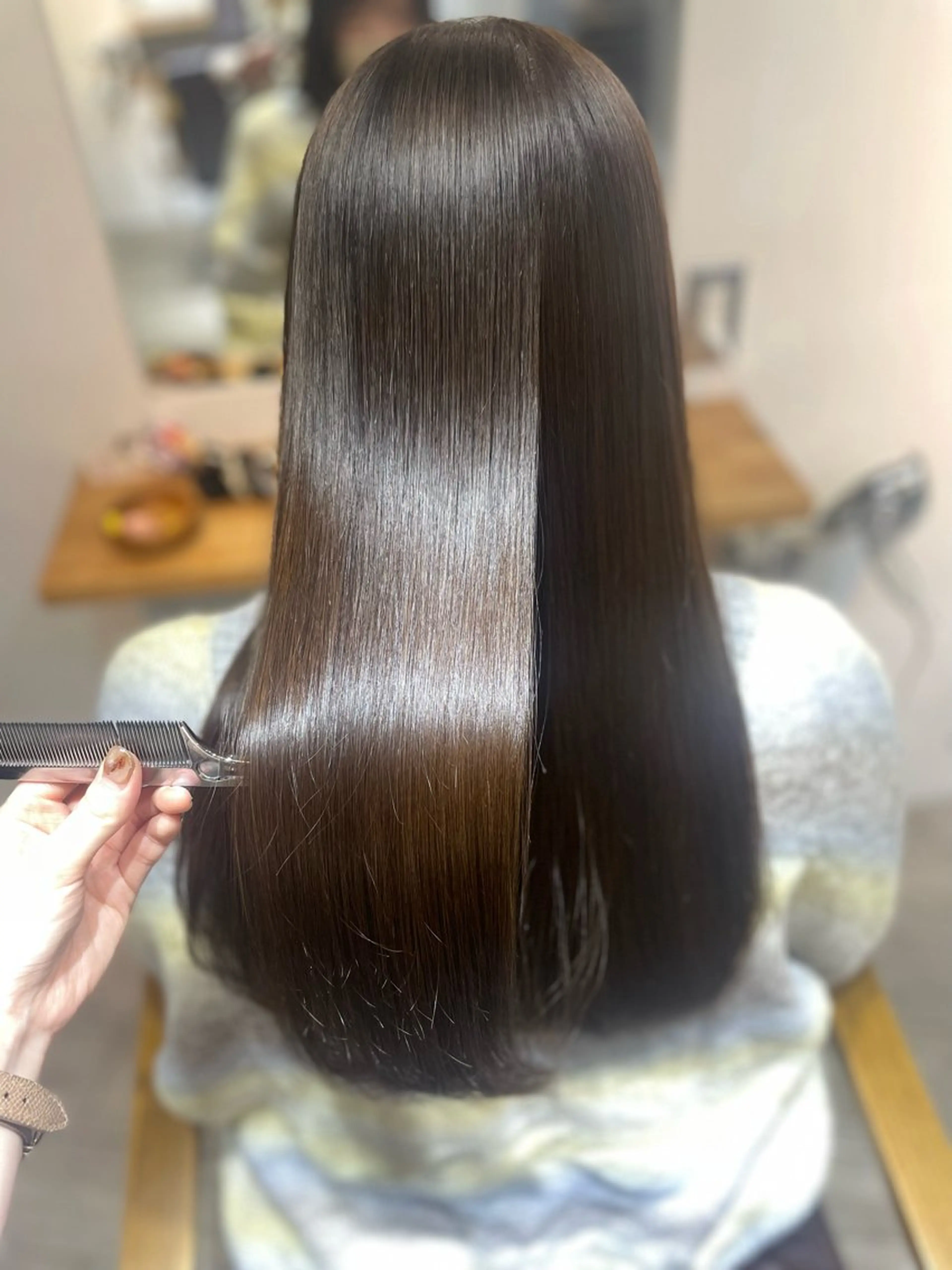 ロング カット ヘアカラー トリートメント 星野 茉由のヘアスタイル