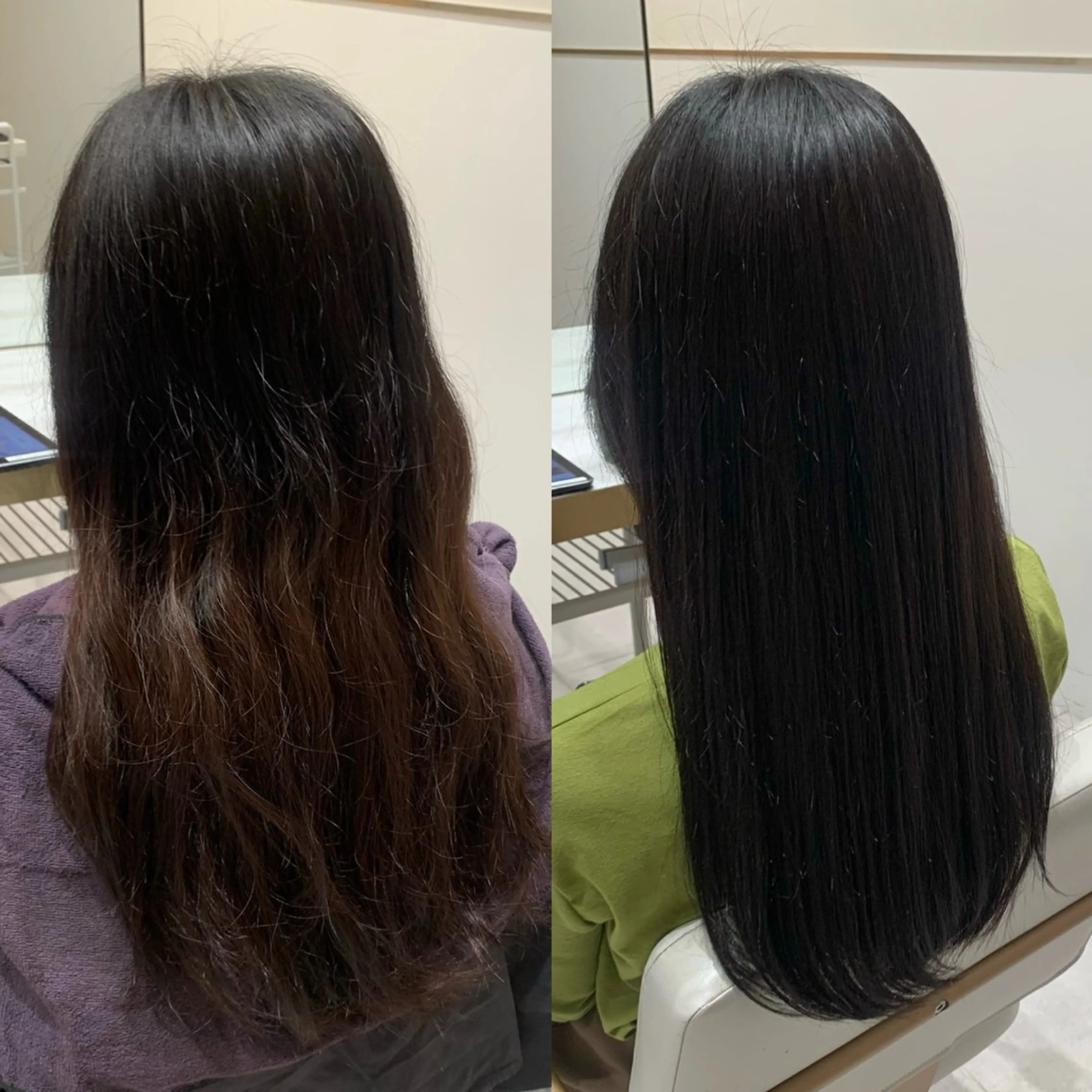 セミロング カラー ヘアカラー トリートメント 内田 志乃のヘアスタイル