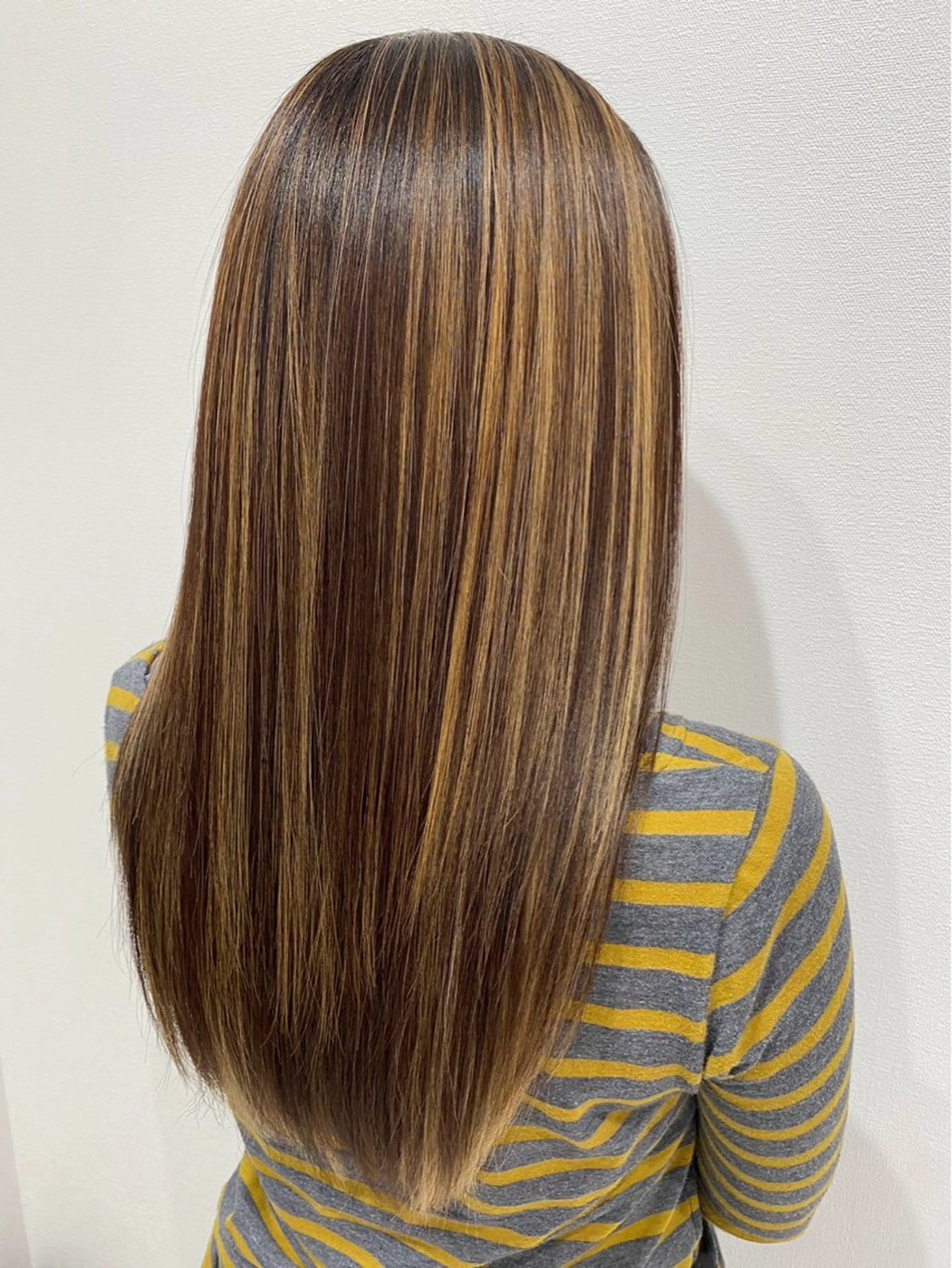 ロング カラー ブラウンカラー 透明感カラー オレンジ カット ヘアカラー 🌱脱白髪染め特化 🌱岡田将英のヘアスタイル