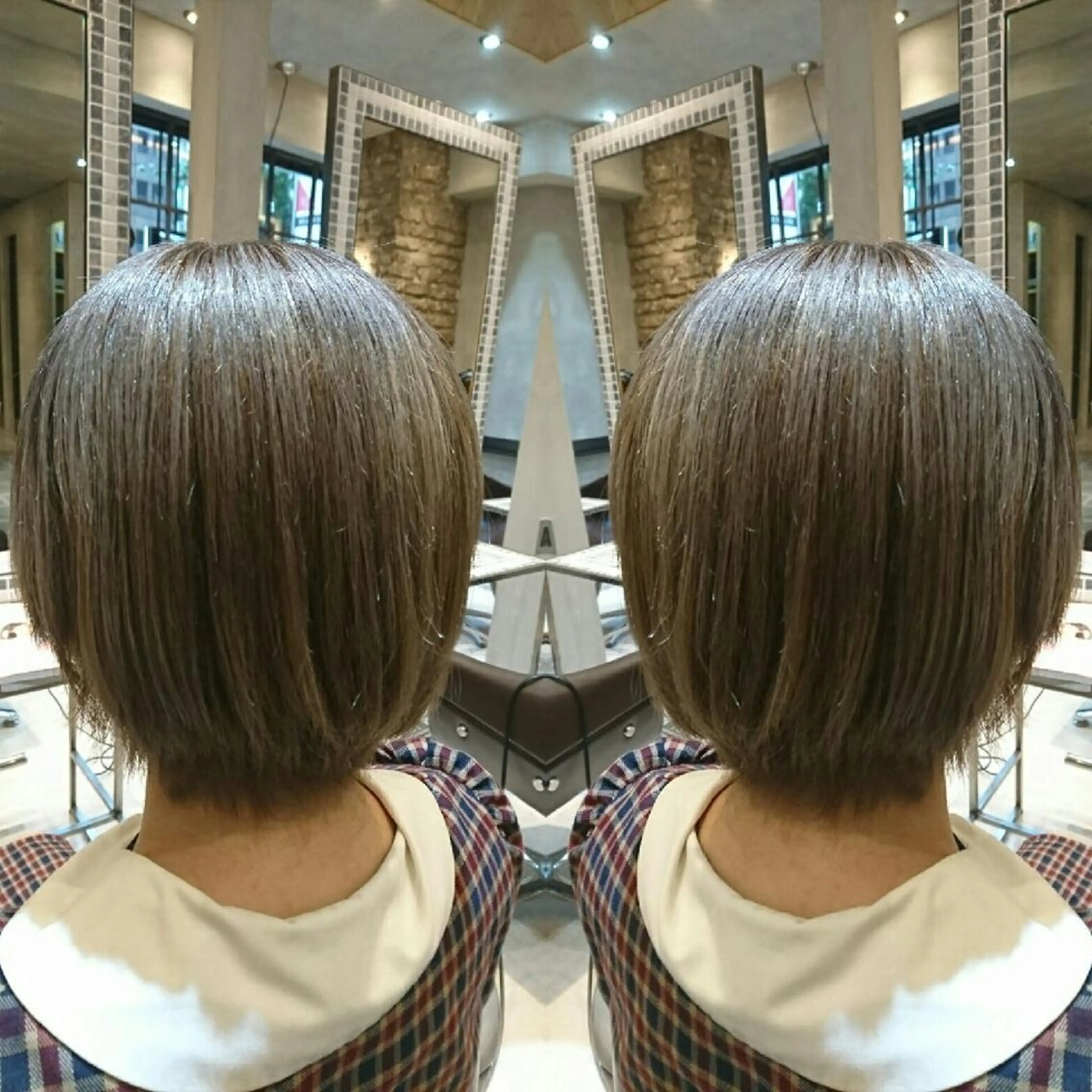 ショート カラー ブリーチ グレージュ youres センター南所属・センター南 SEIJIのヘアスタイル