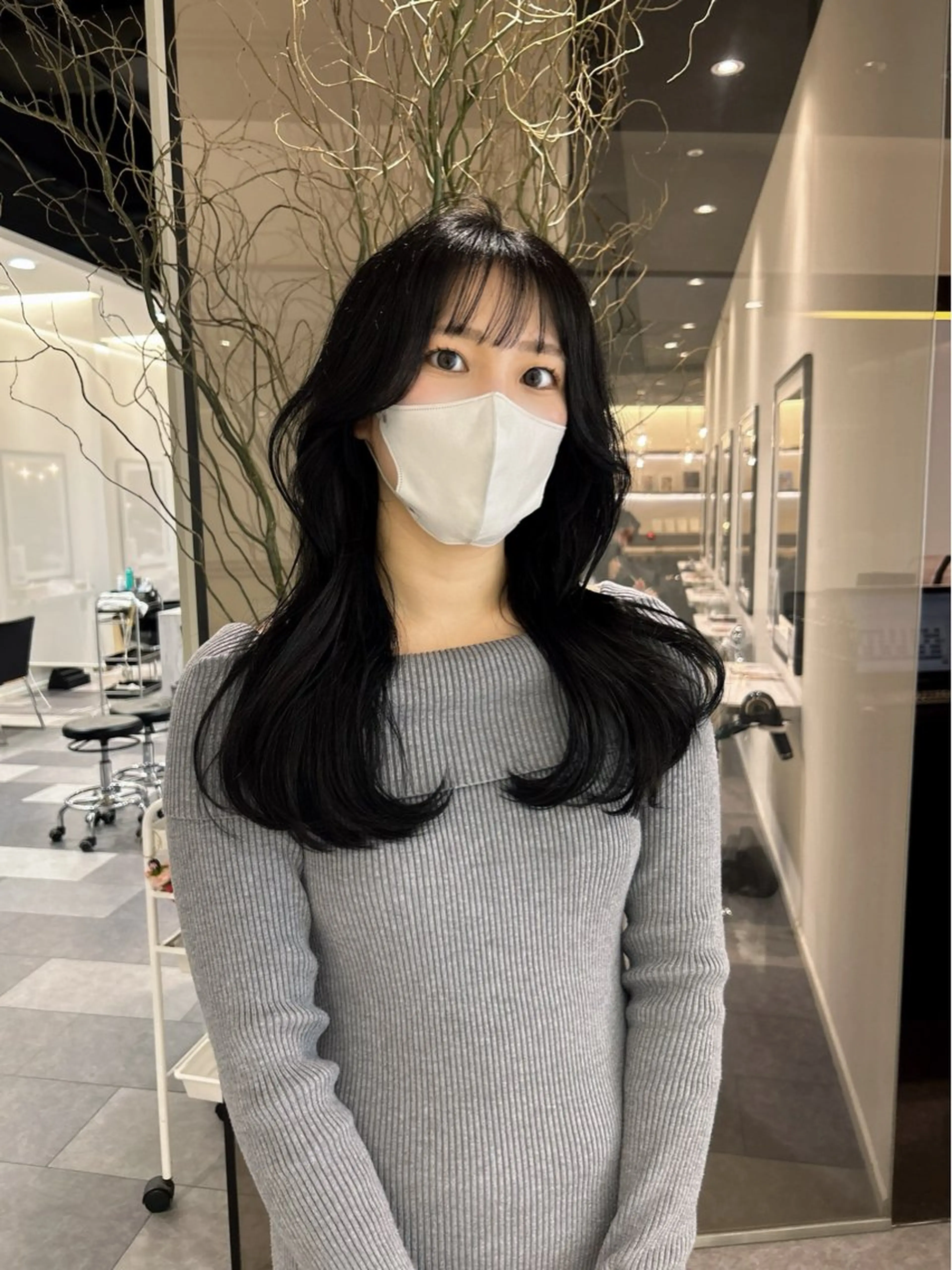 ロング カラー 黒髪 透明感カラー ボブ くびれヘア 髪質改善 美髪矯正/ 伊藤 更のヘアスタイル