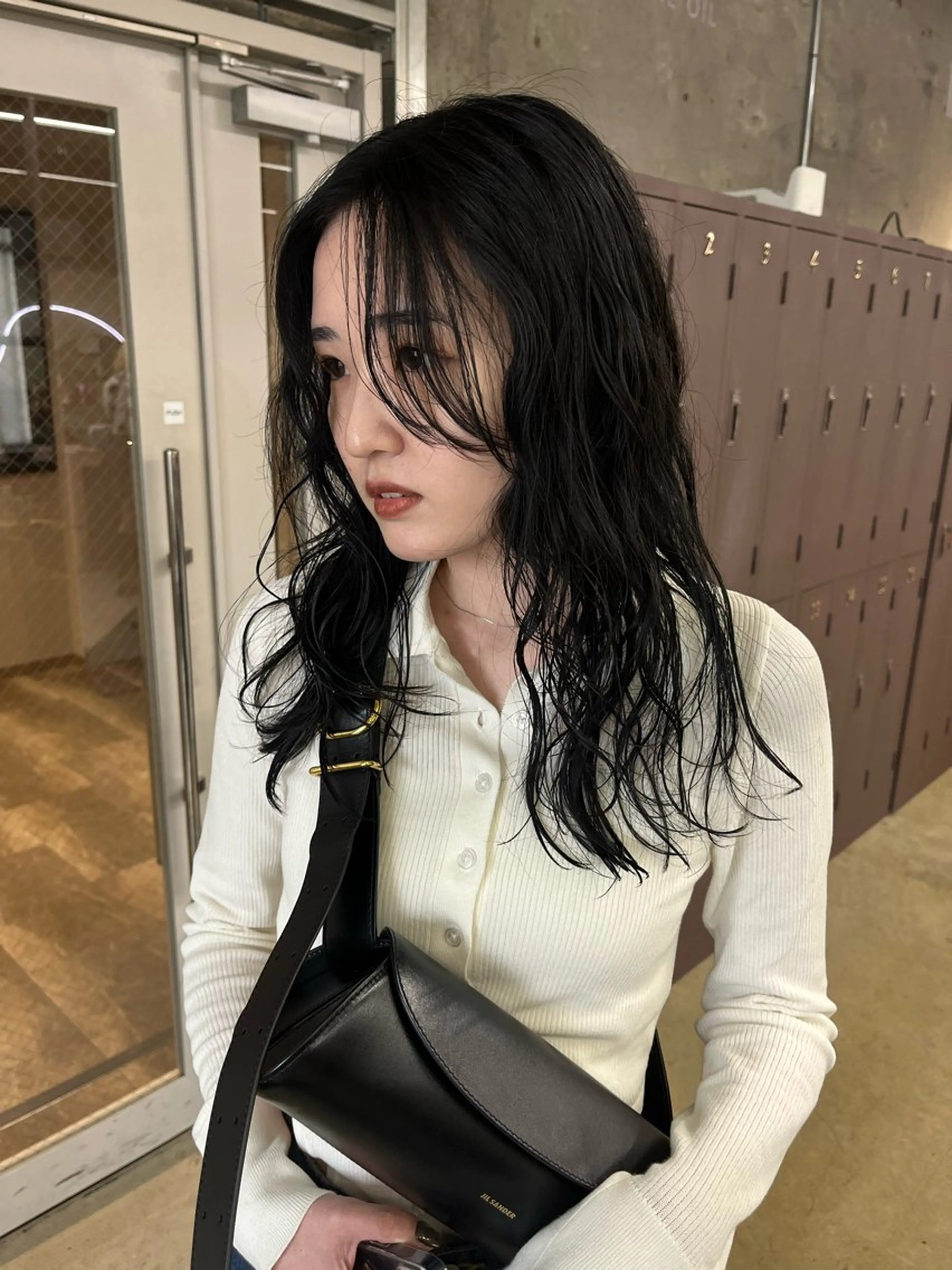 ロング カット ヘアカラー パーマ パーマ/オリーブ/ 酸性ストレート/ゆなのヘアスタイル