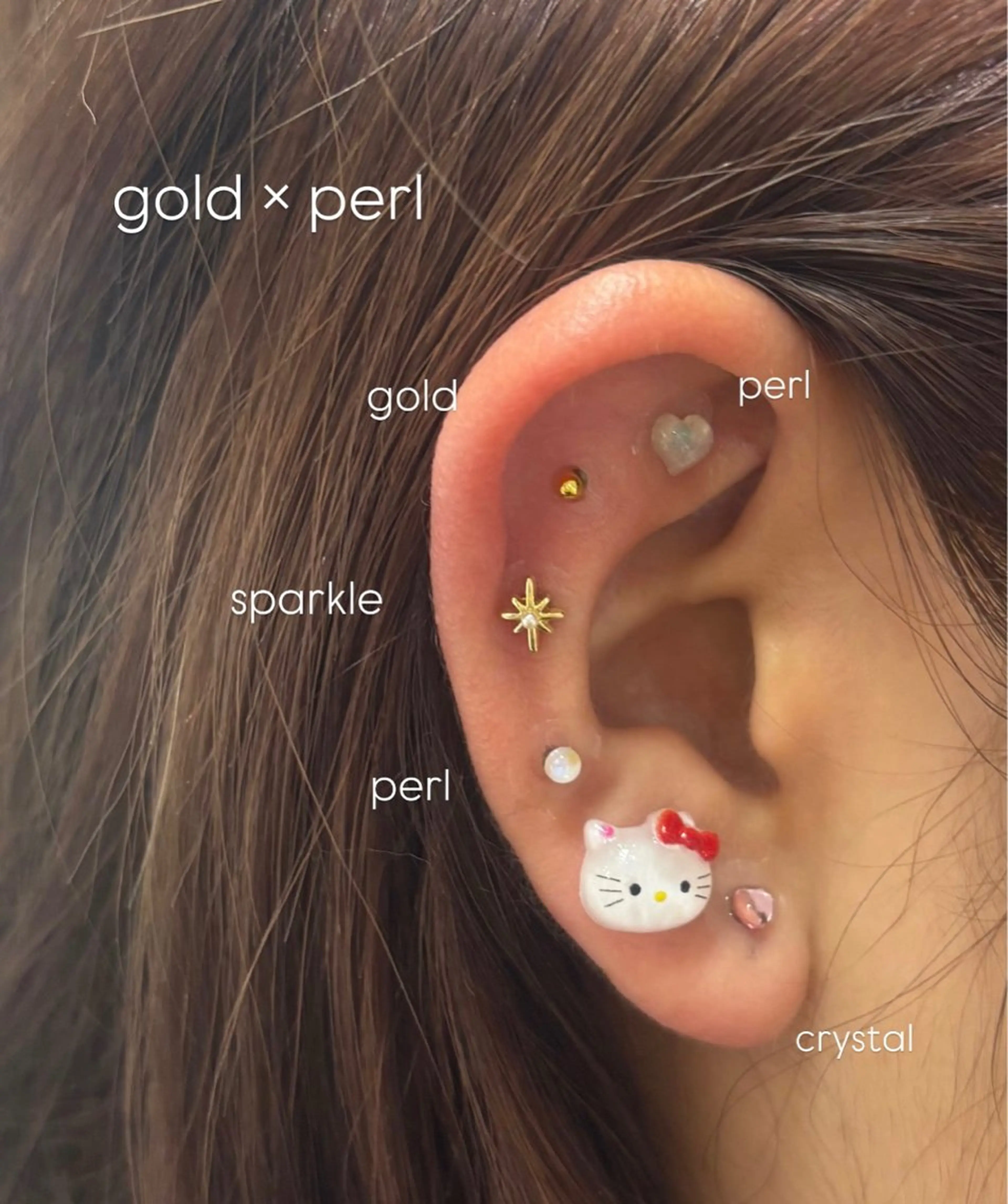 耳つぼジュエリー10粒（両耳）の写真