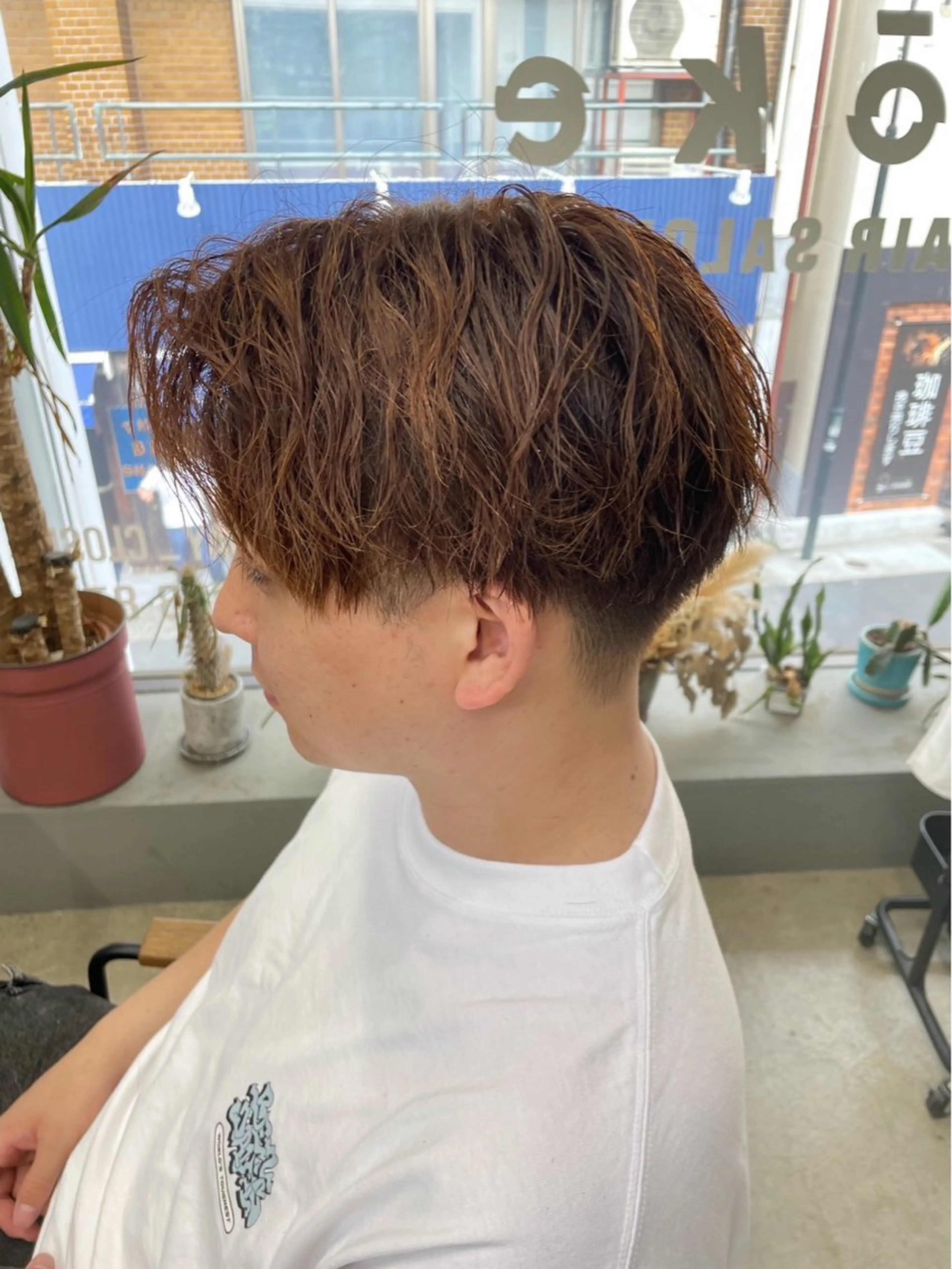 ショート パーマ メンズ カット パーマ メンズ専門サロン wokeのヘアスタイル