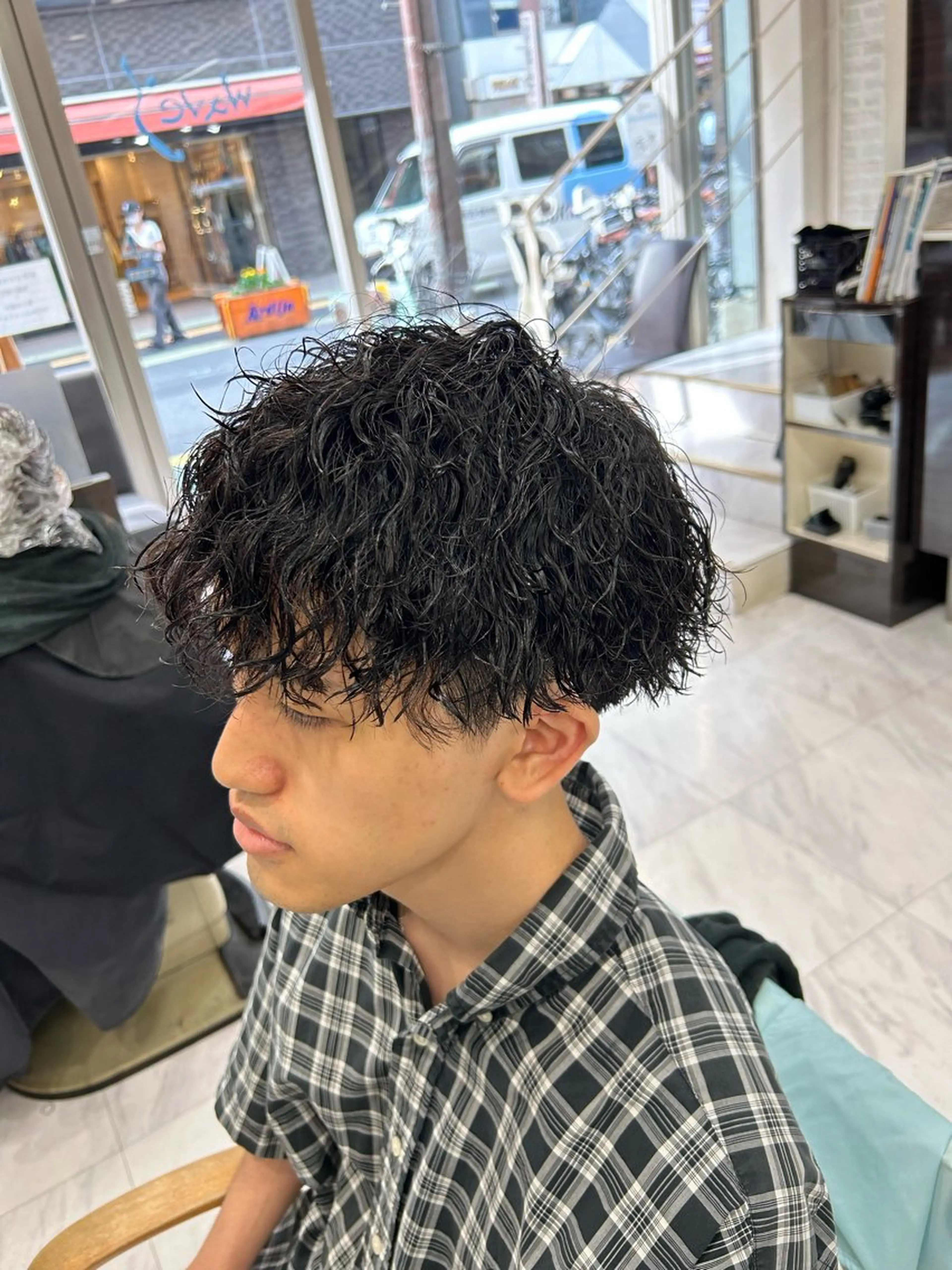 ショート パーマ メンズ メンズパーマ ツイストスパイラルパーマ スパイラルパーマ カット パーマ トリートメント メンズパーマ 💈後閑和真💈のヘアスタイル