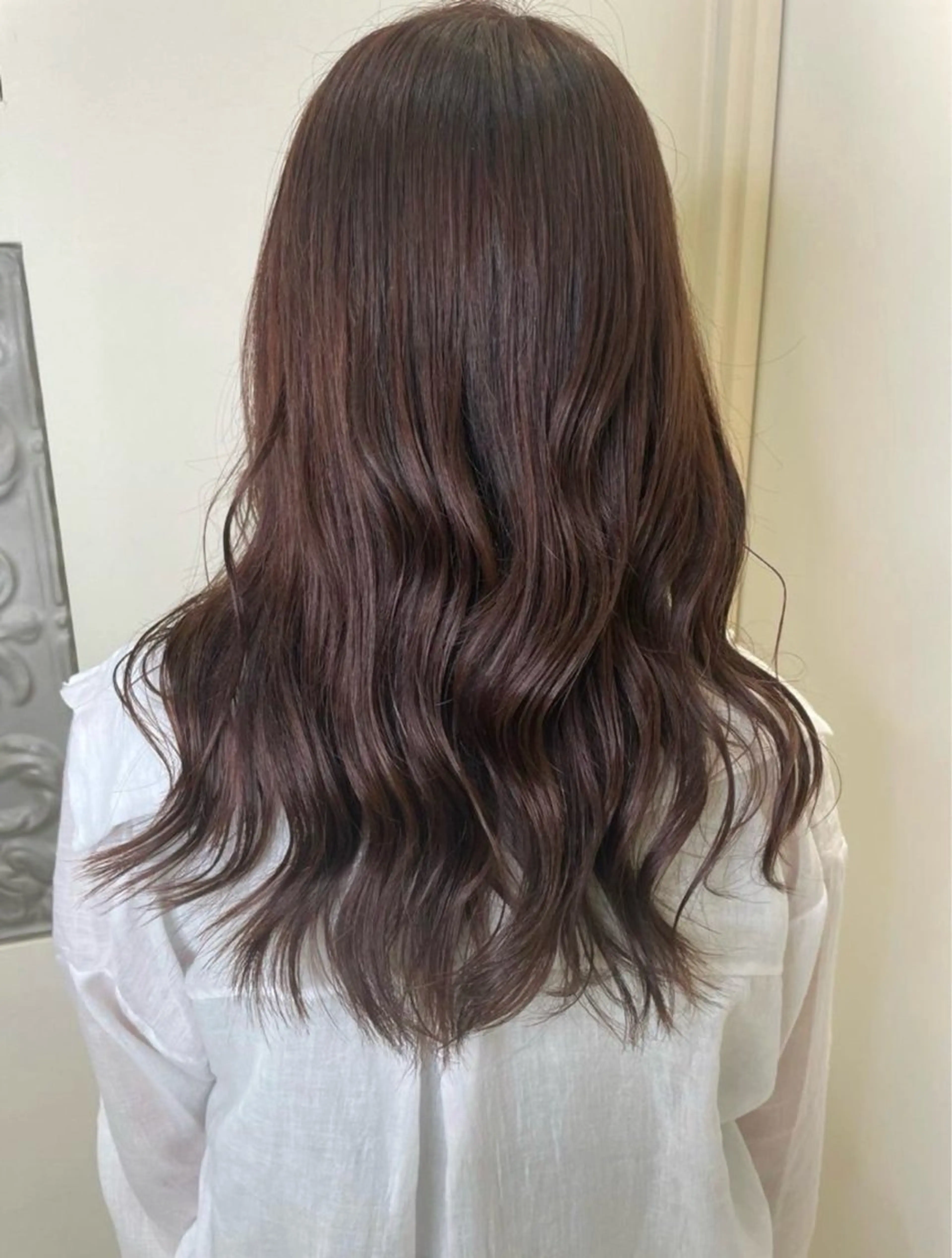 セミロング カラー ブラウンカラー ナチュラルブラウン ピンクカラー 韓国風ヘア レイヤーカット 樋口 美咲のヘアスタイル