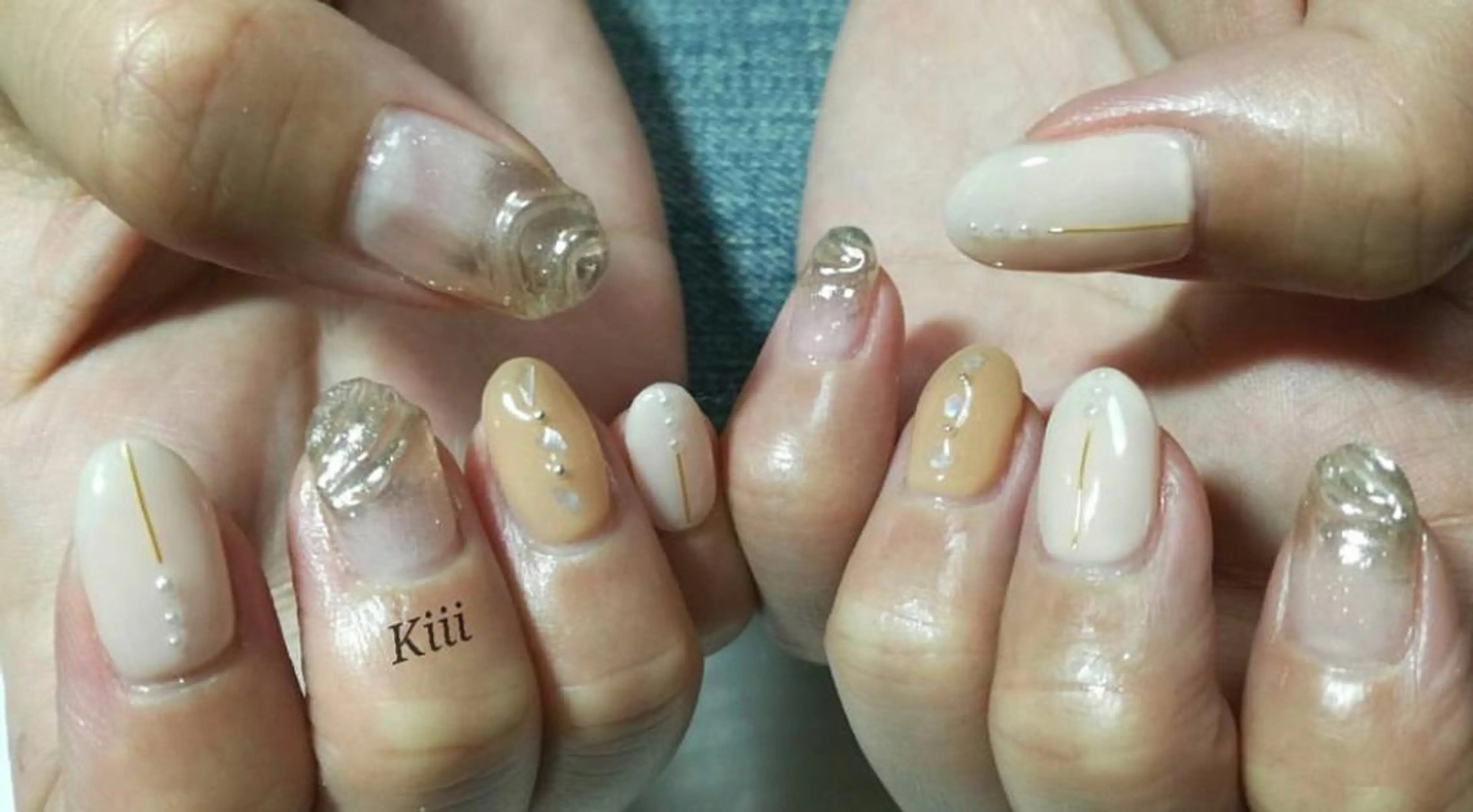 ネイル ブライダルネイル ハンドネイル フットネイル kiii.__ ✴︎*のネイルデザイン