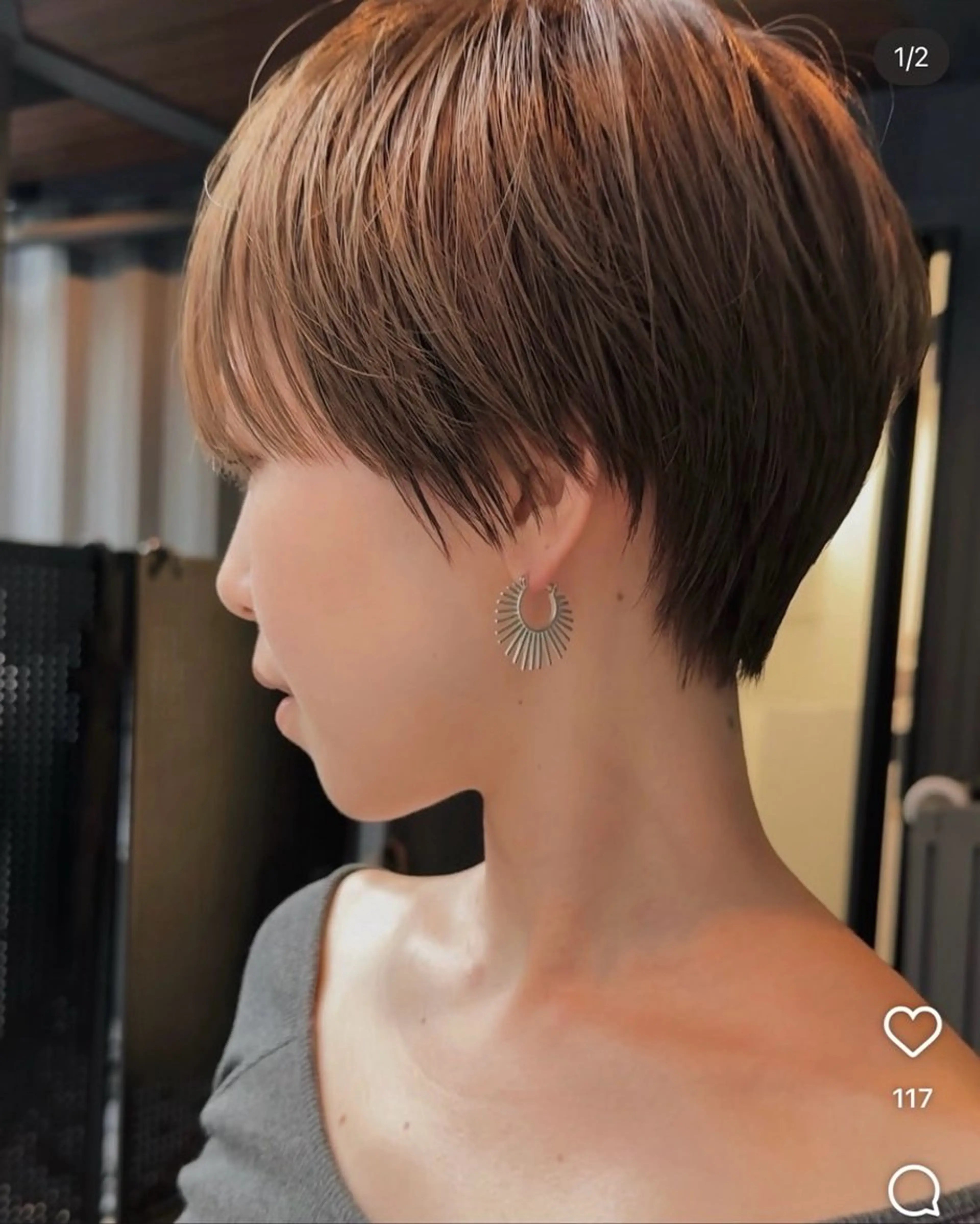 ショート ベリーショート ショートヘア レイヤー小顔ショート 吉田ジョウのヘアスタイル