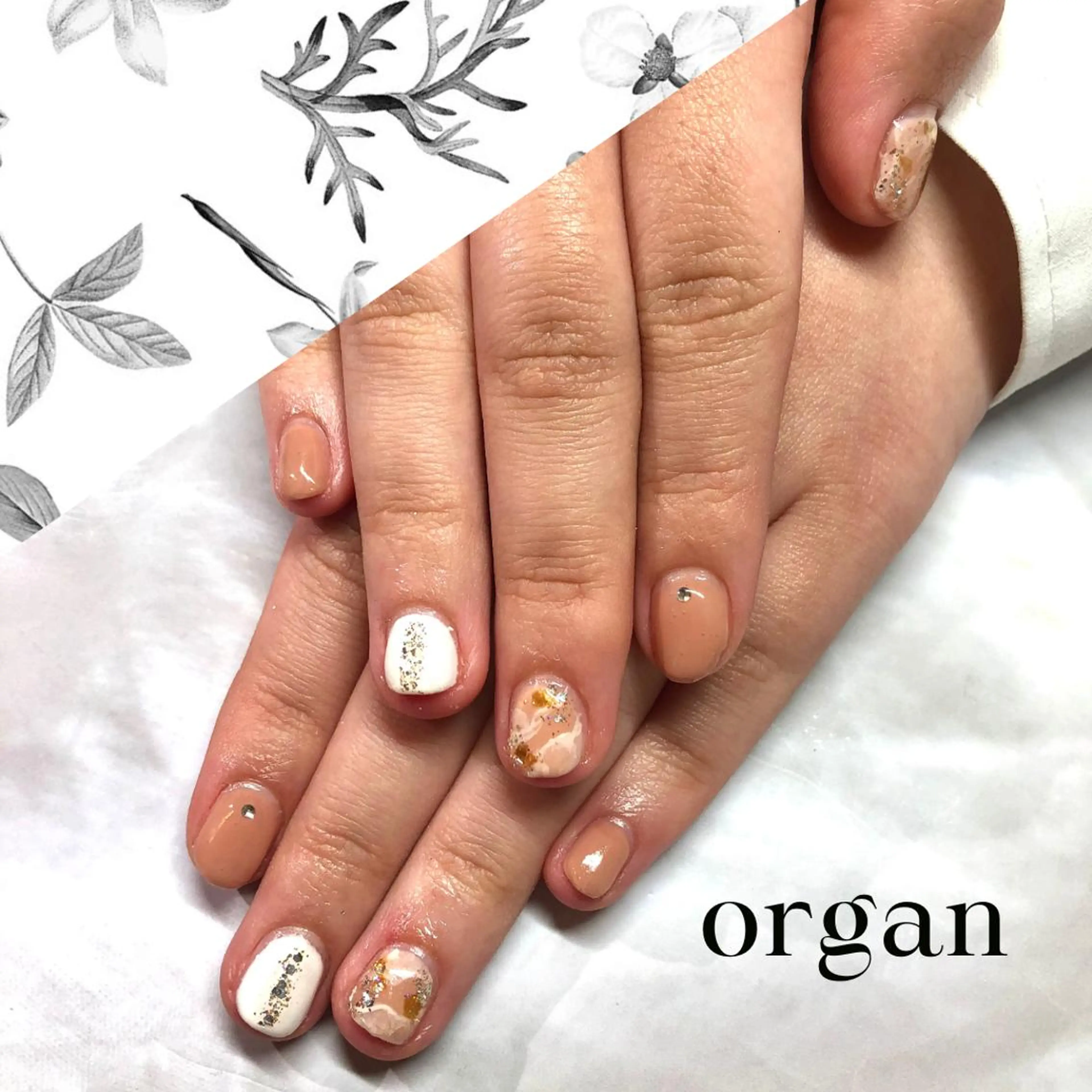 ネイル ニュアンスネイル 【ＯＲＧＡＮ】 nailのネイルデザイン