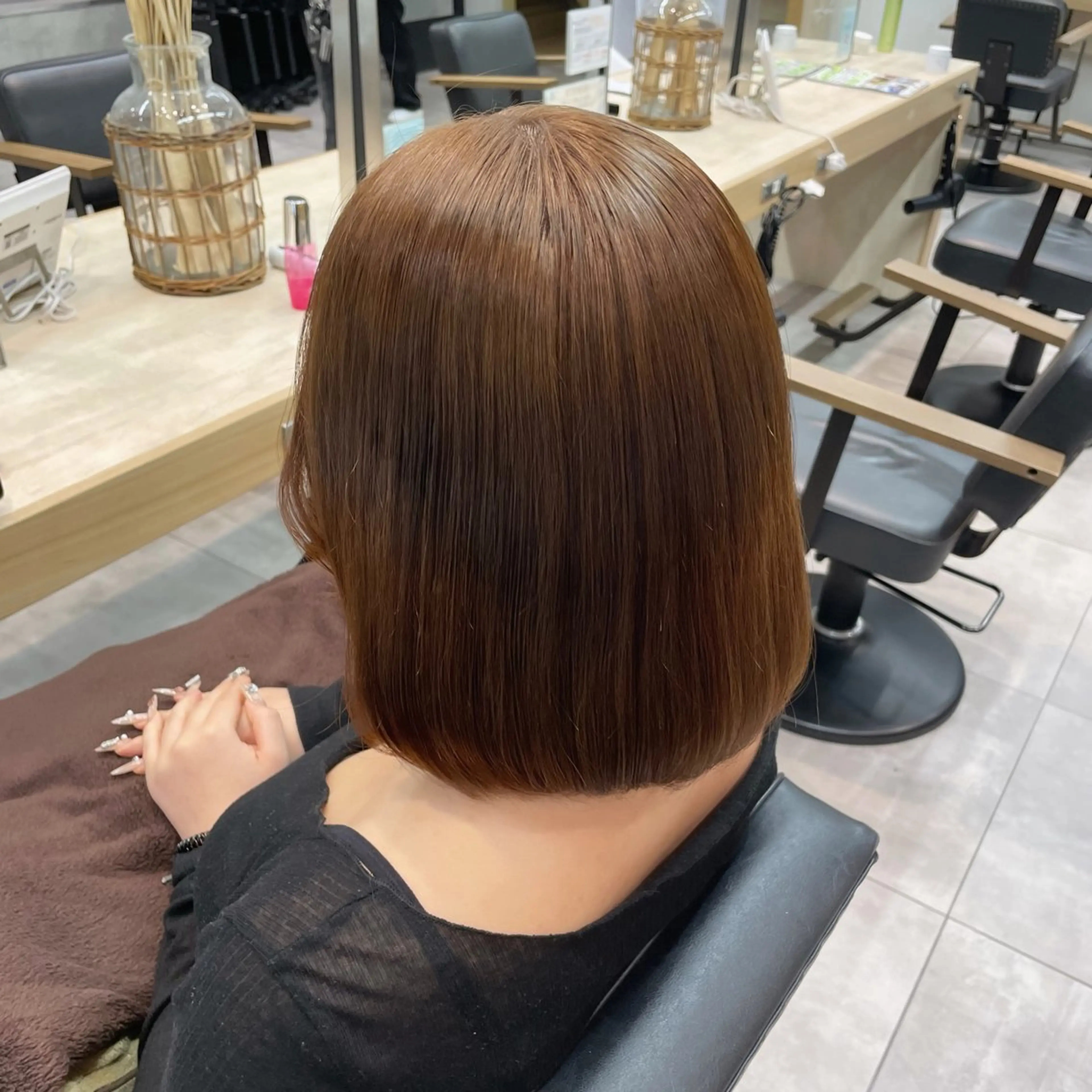 ミディアム カラー 透明感カラー×ヘア アレンジ🪽しおりのヘアスタイル