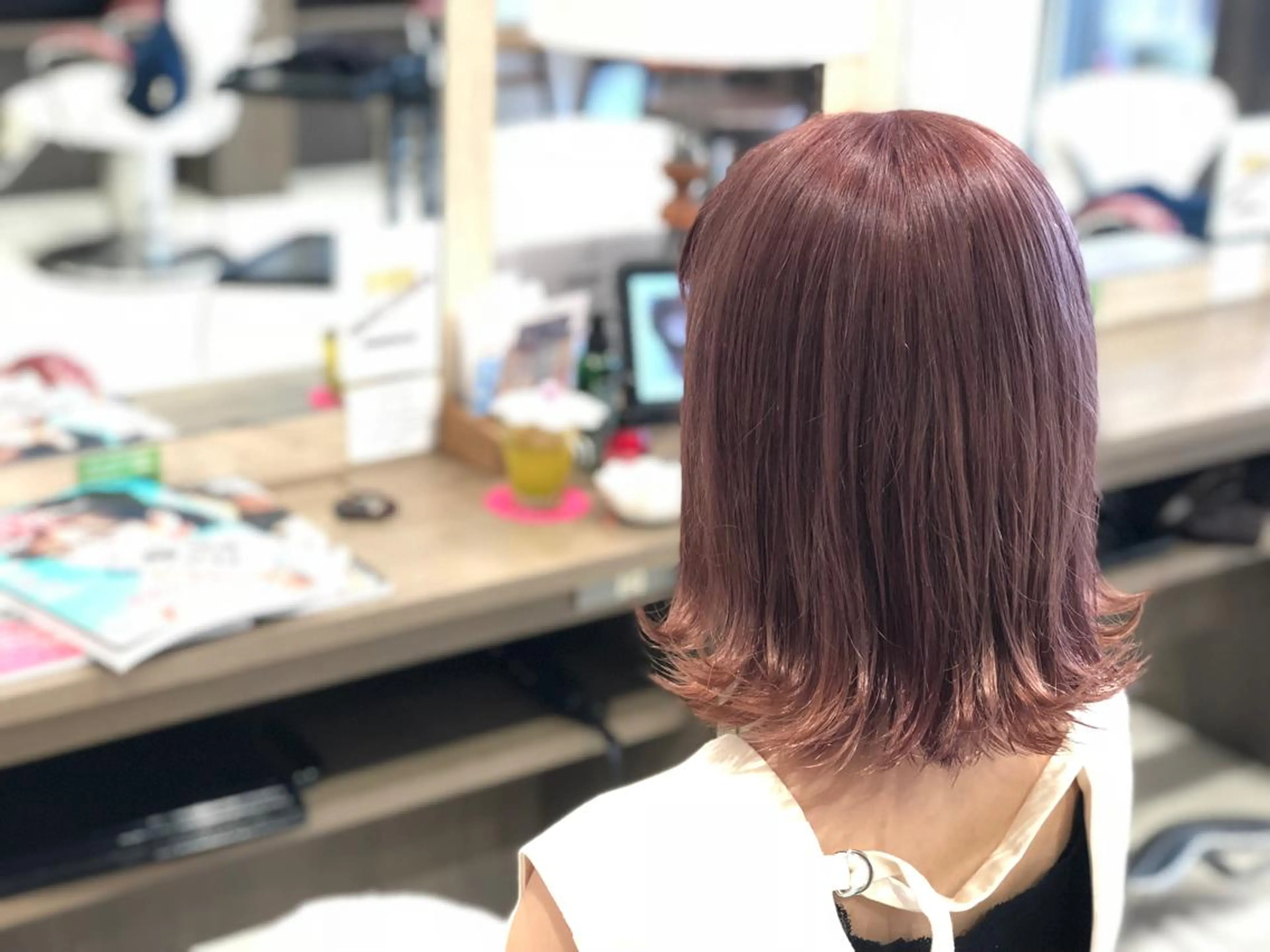 ミディアム カラー パーマ GO TODAY SHAiRE SALON原宿Stella店所属・GO TODAY シェアサロンのヘアスタイル