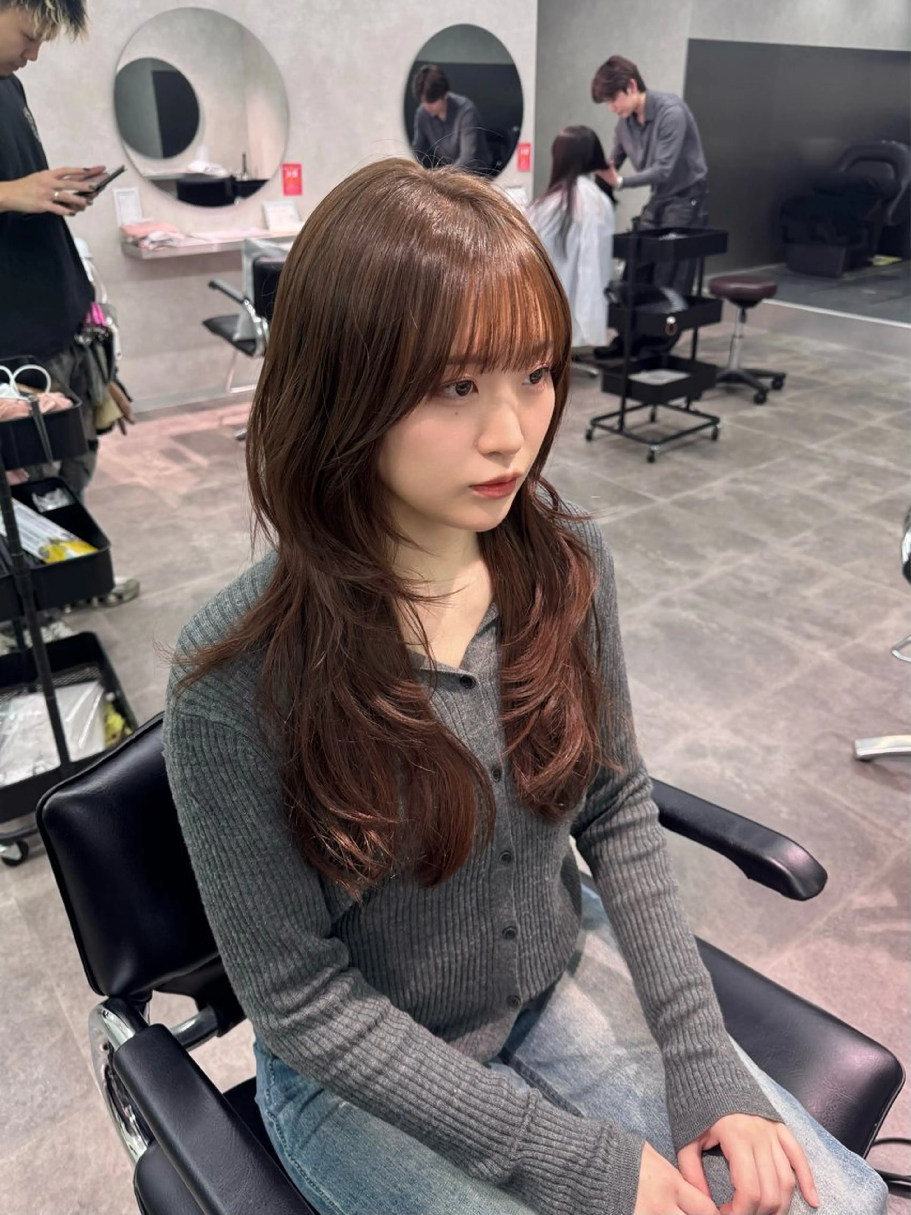 ロング カット ヘアカラー レイヤーカット職人 🇰🇷千葉韓国ヘアのヘアスタイル