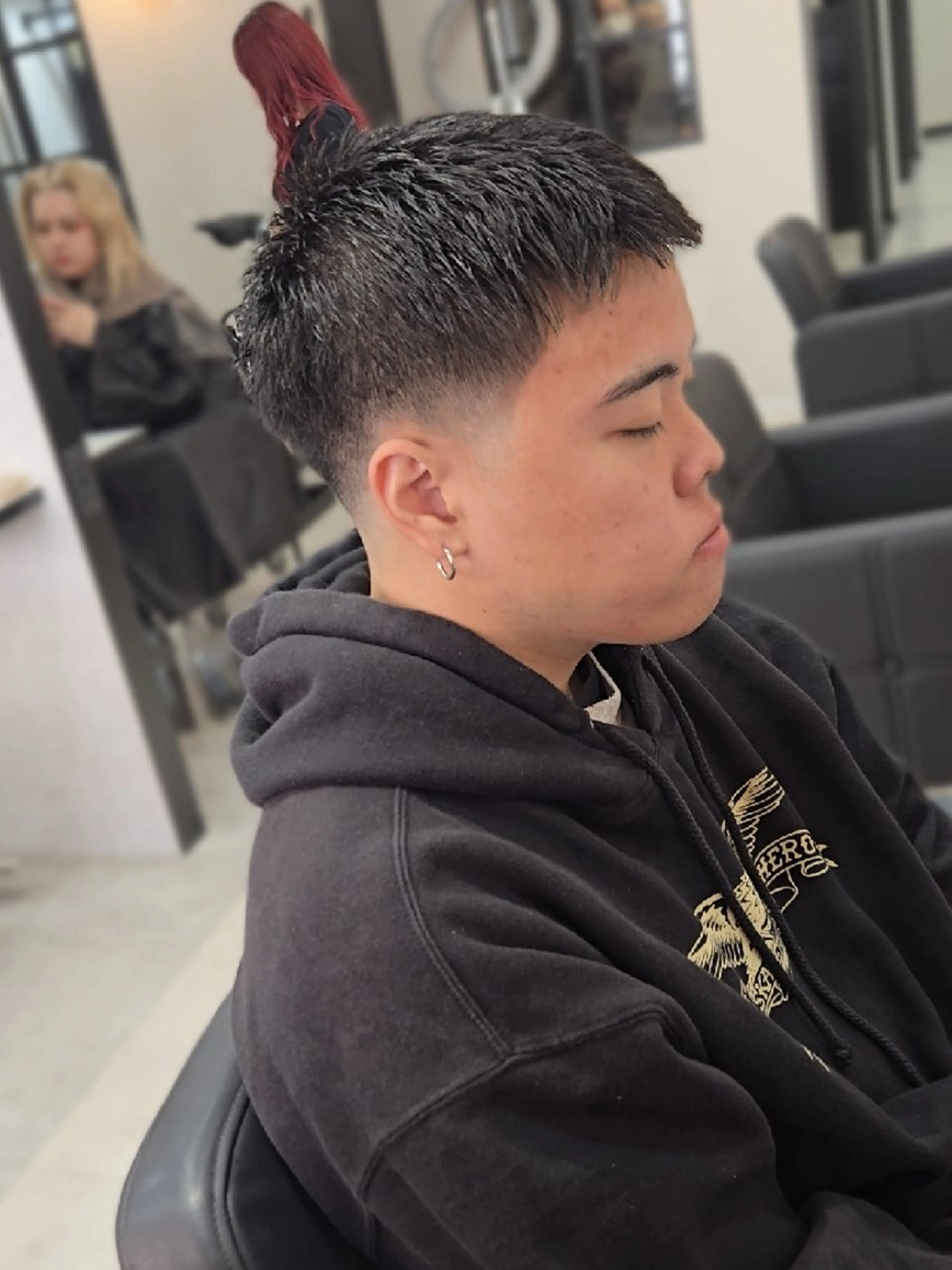 メンズ ショート フェードカット スキンフェード 刈り上げ カット ヘアセット Lapis 名古屋駅前店所属・LEN名古屋/パーマ 海外ヘア/メンズ特化のヘアスタイル