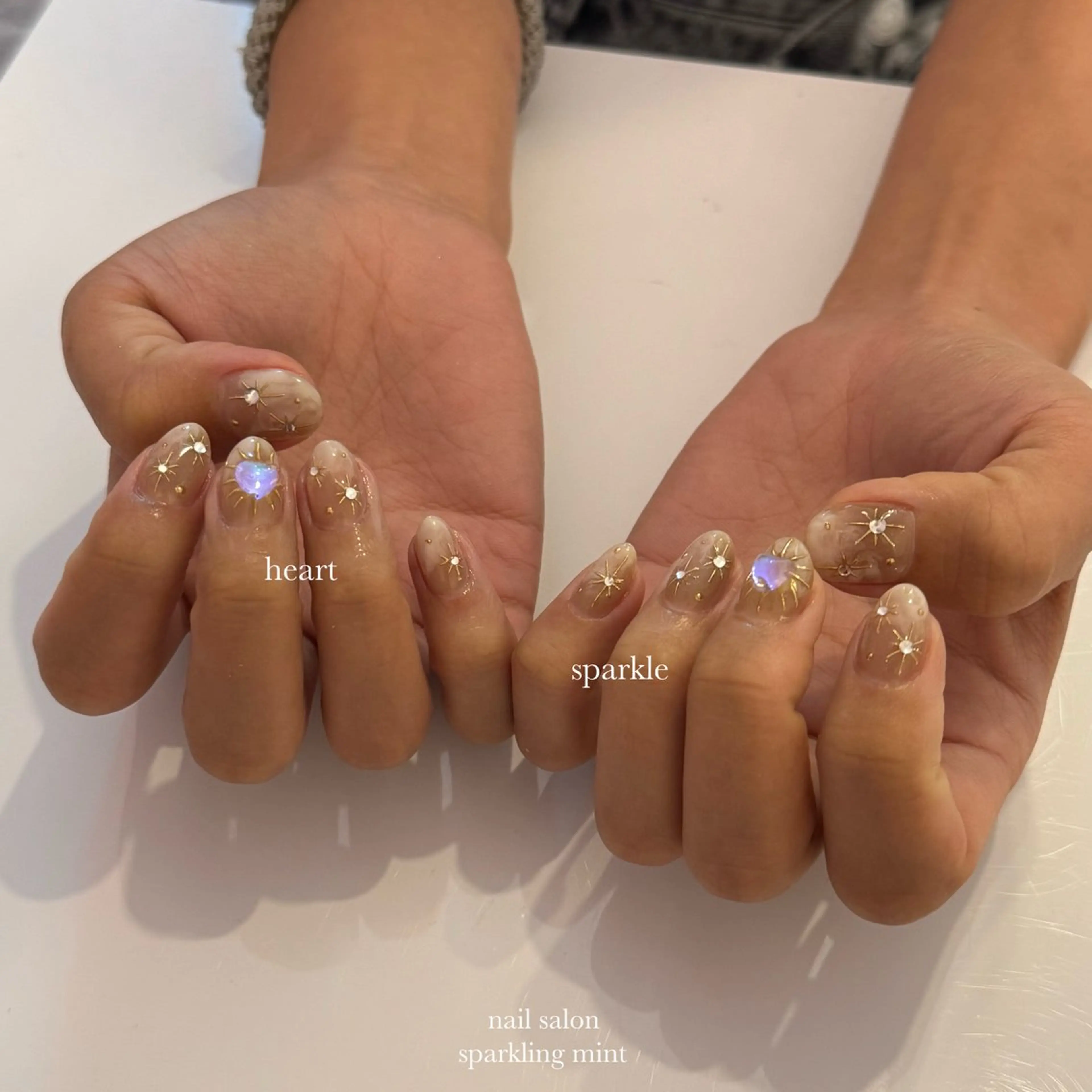 ネイル sparkling mint【スパークリングミント】所属・natsuki 🎀💎モデル様募集のネイルデザイン