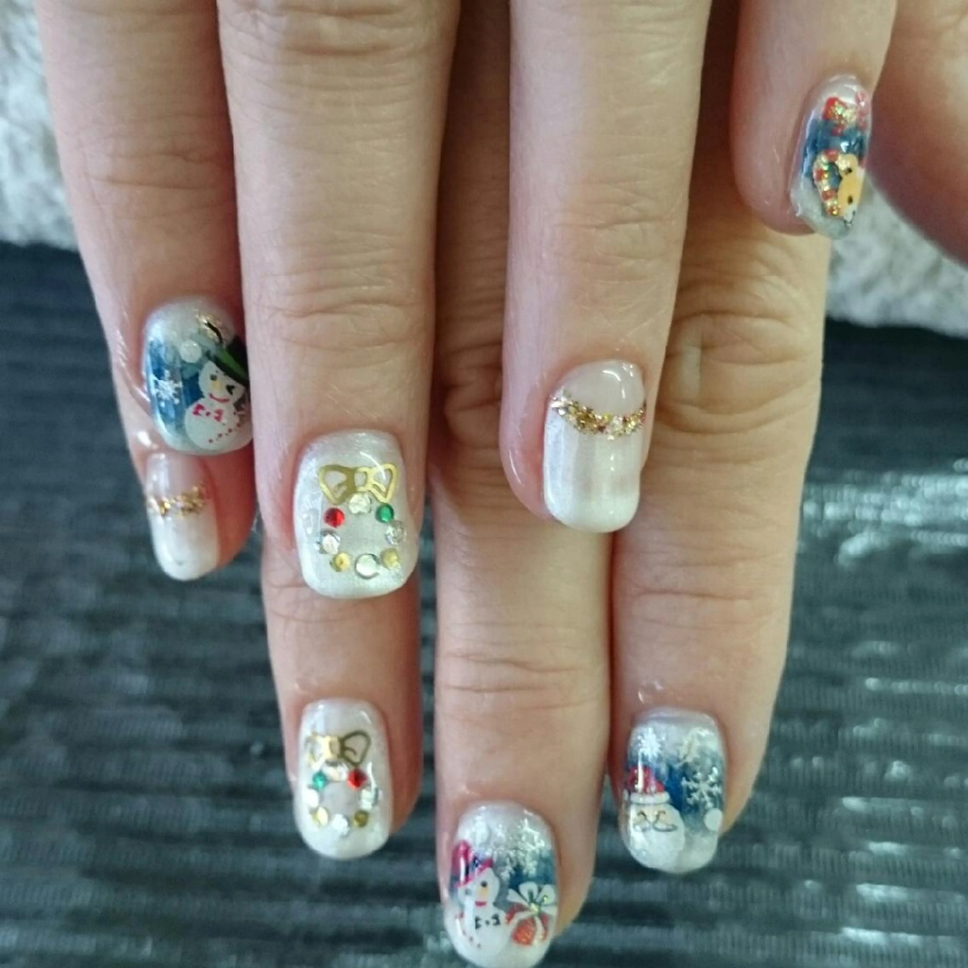 ネイル 冬ネイル クリスマス Hair salon Irie所属・與儀 知佳のネイルデザイン