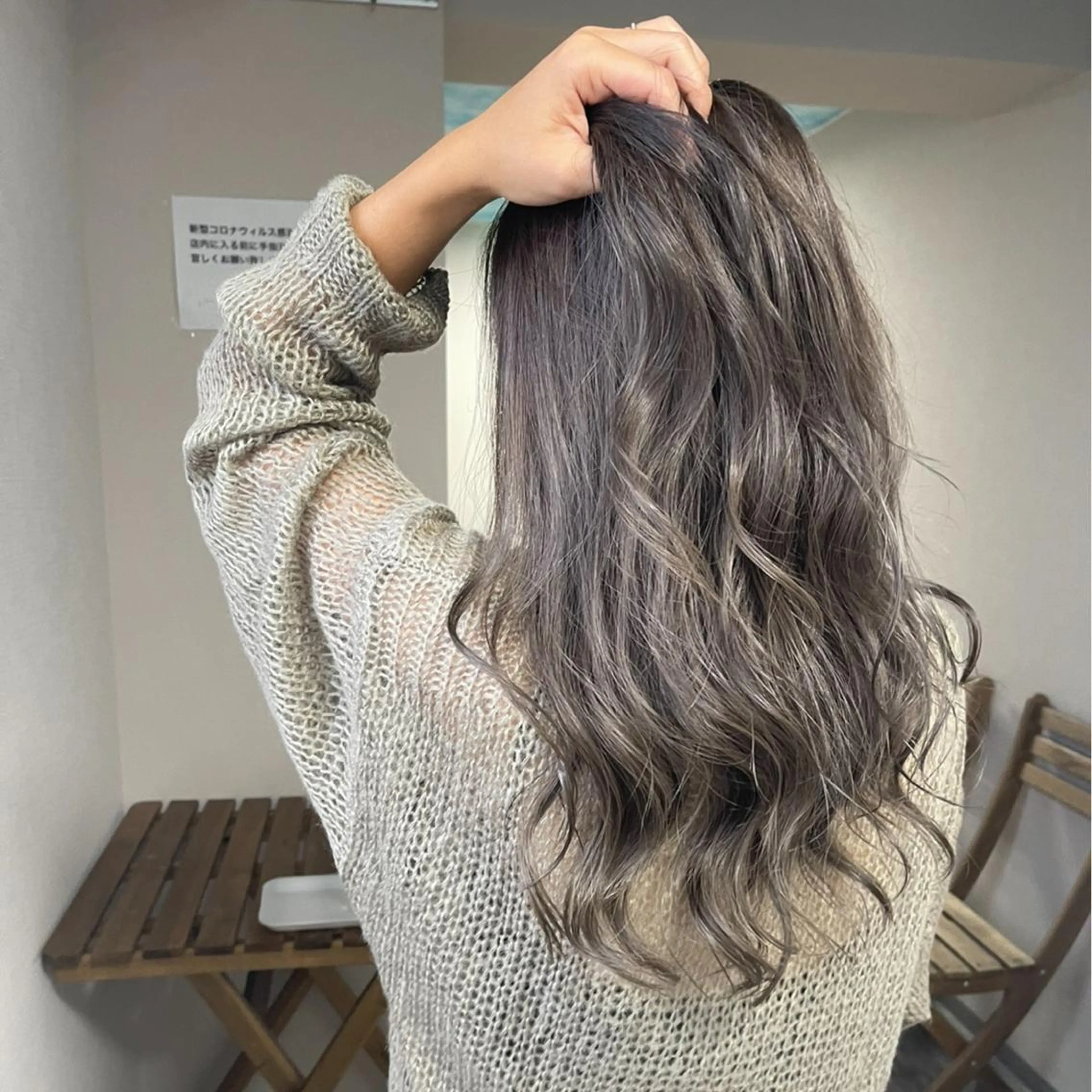 ロング カラー 透明感カラー ハイトーンカラー ヘアカラー トリートメント 松井那津子 /ハイライトブリーチのヘアスタイル