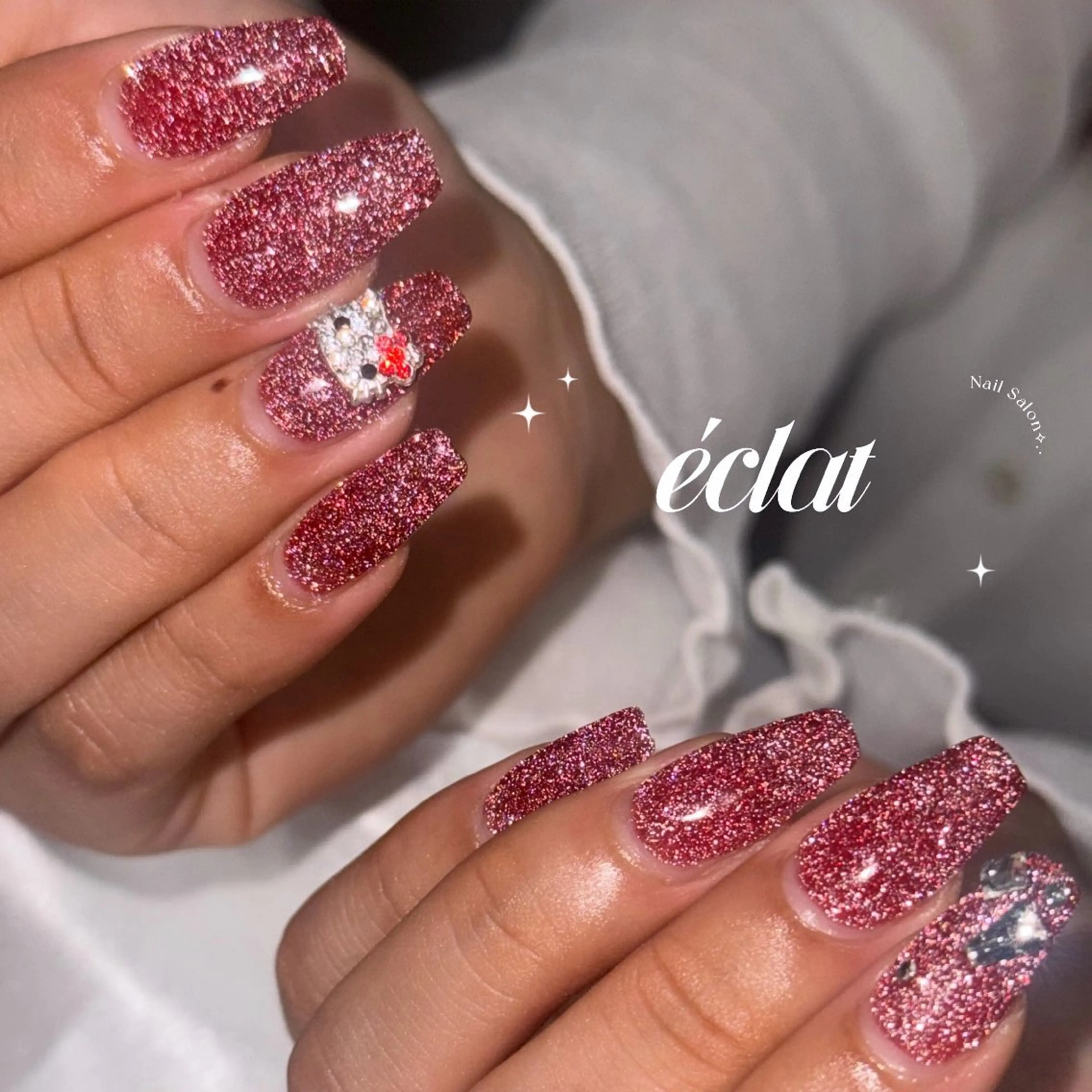 ネイル フラッシュネイル ハンドネイル éclat ⸝꙳.⋆ 栄｜久屋大通のネイルデザイン