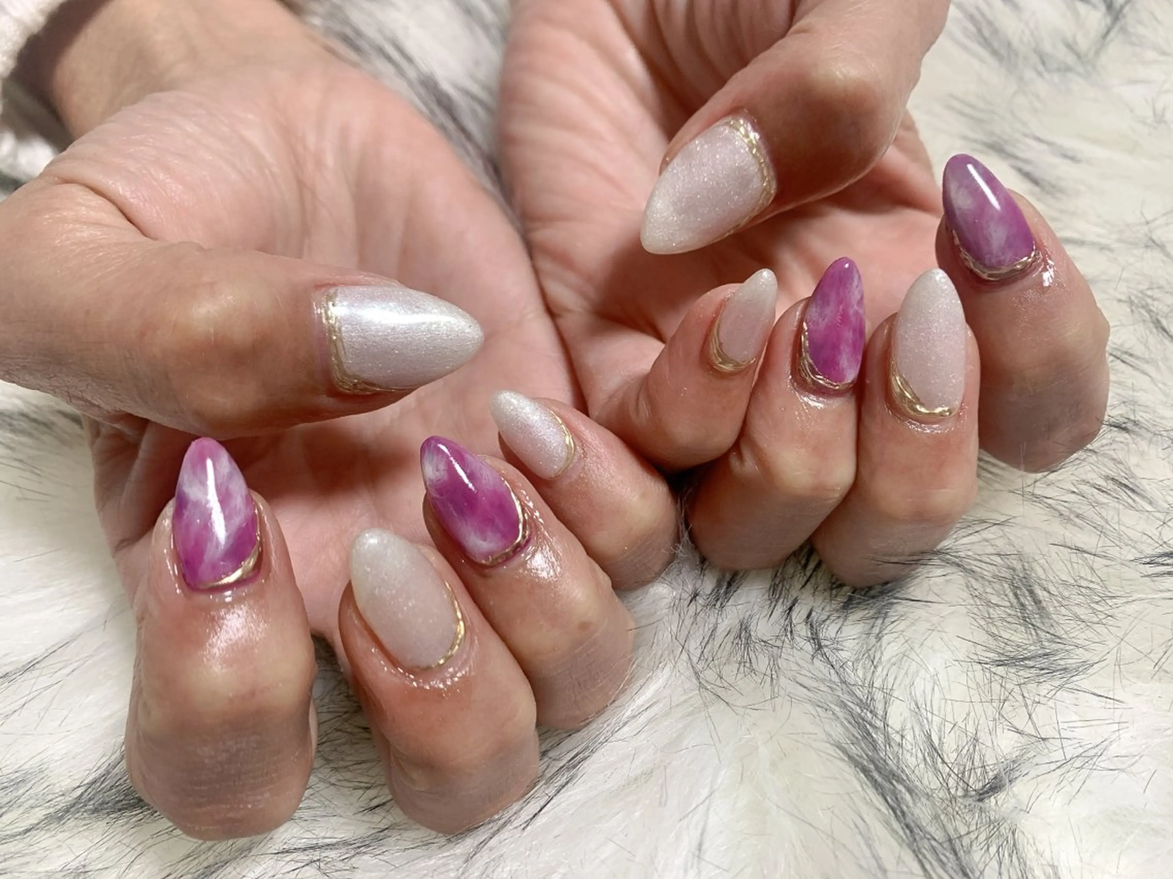 ネイル ジェルネイル 韓国ネイル 大理石ネイル(マーブル) メンズネイル ミラーネイル kiki nail たまプラーザのネイルデザイン