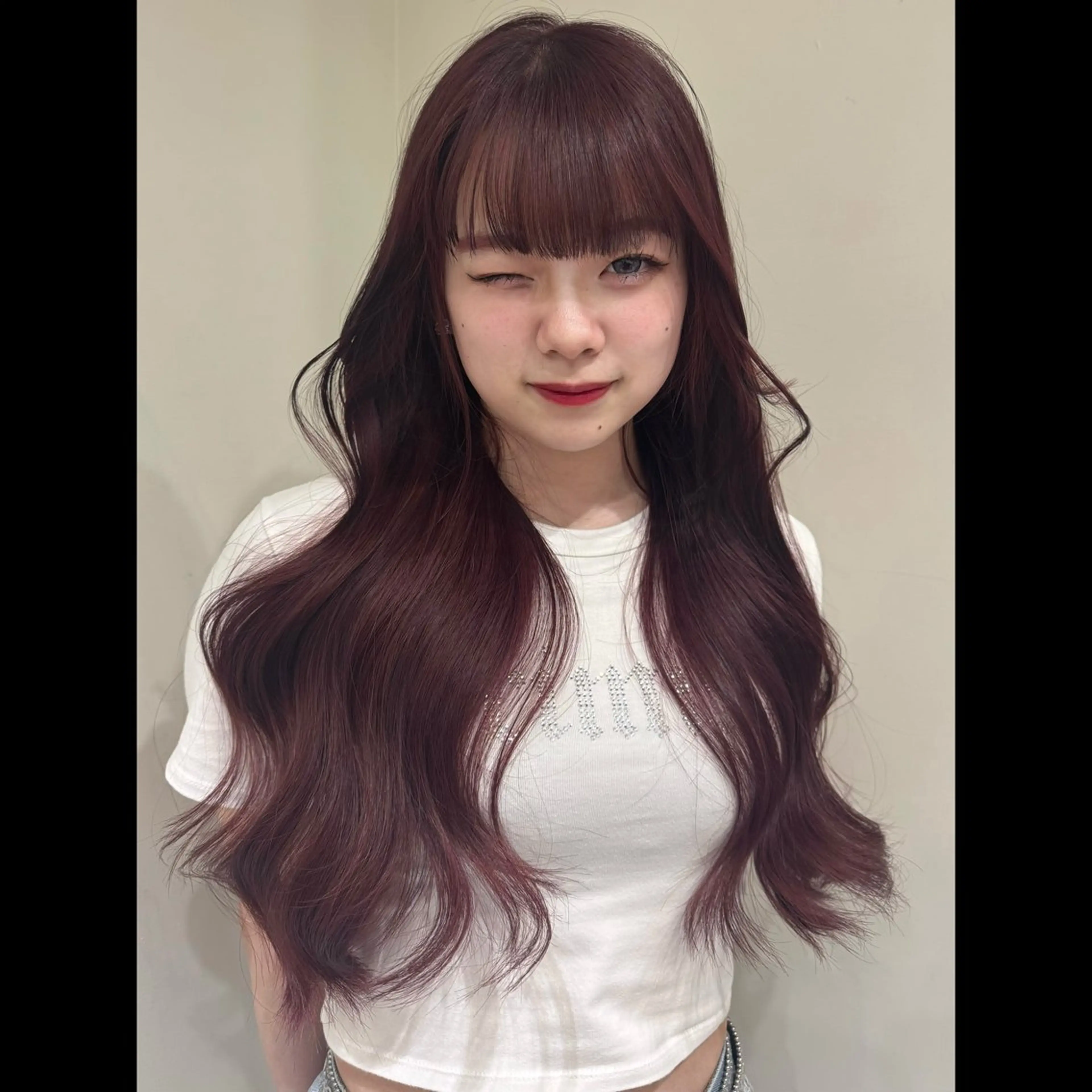 ロング ヘアカラー 韓国レイヤー💋/ ワンホン/NANAのヘアスタイル