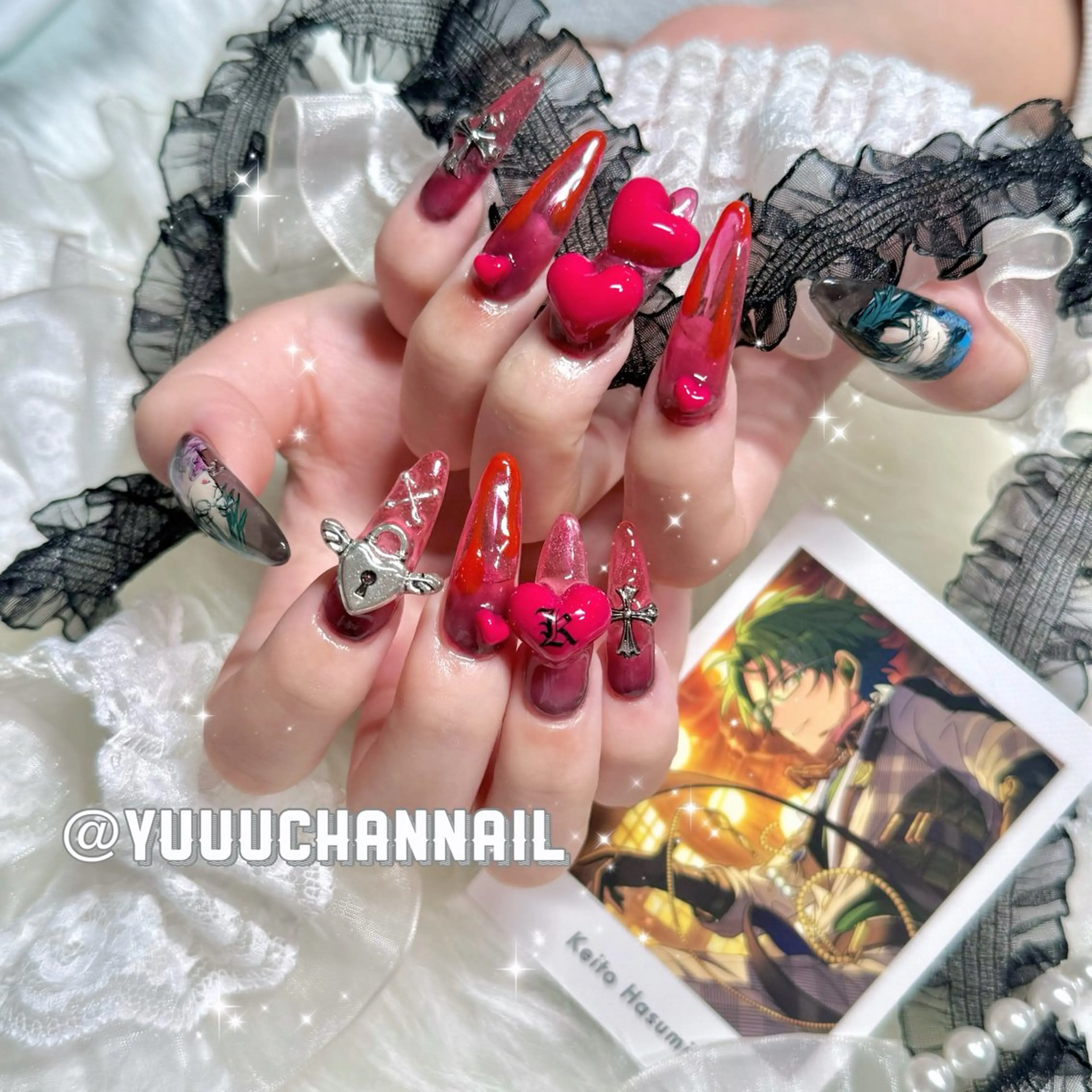 ネイル 痛ネイル🩷渋谷 🧸Yunaのネイルデザイン