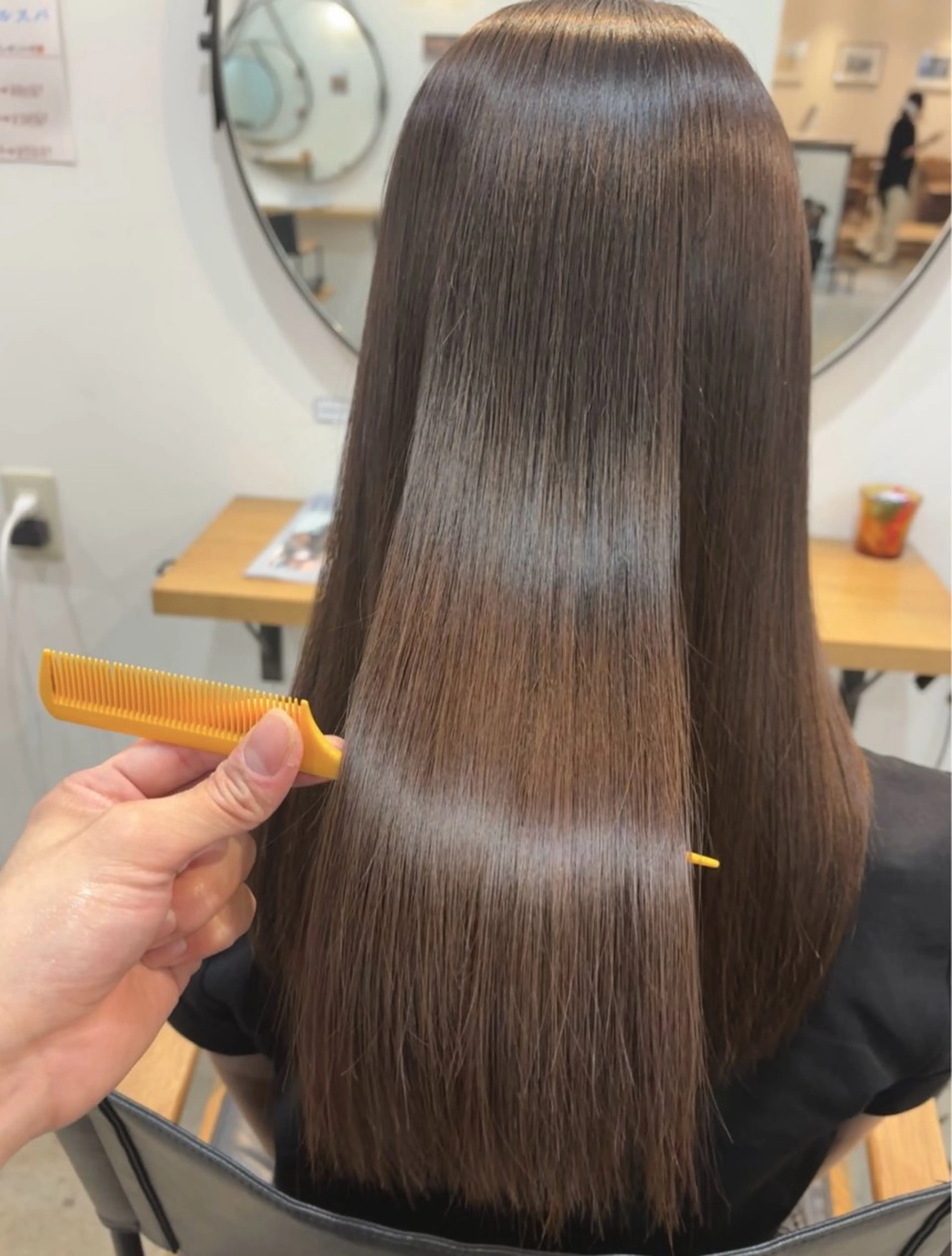 セミロング 縮毛矯正 🫧艶髪/透明感🫧 EIGHT/丸山のヘアスタイル