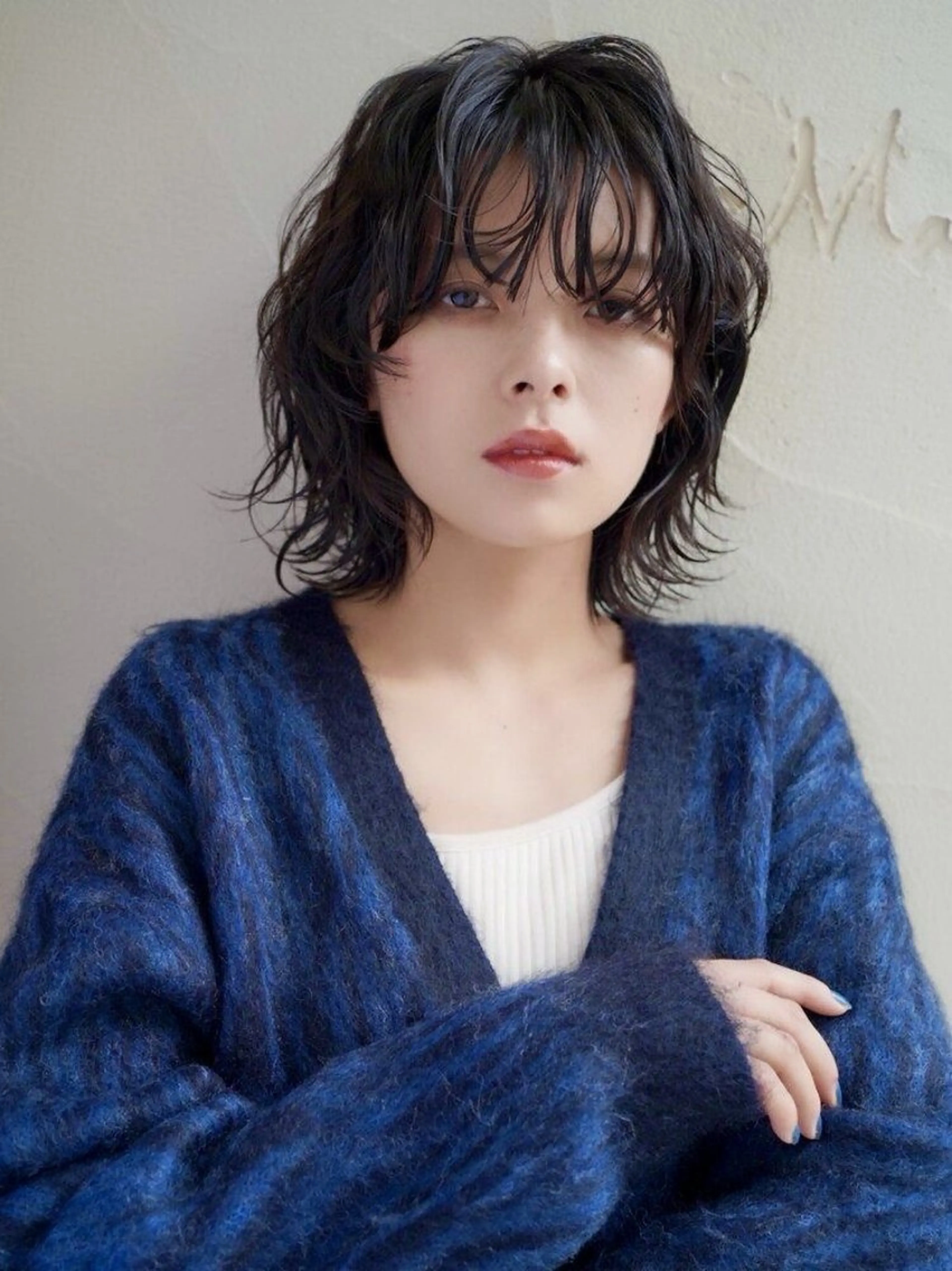 ミディアム パーマ Kingdom元町店所属・ヘアメイク金坂 /カットカラー/のヘアスタイル