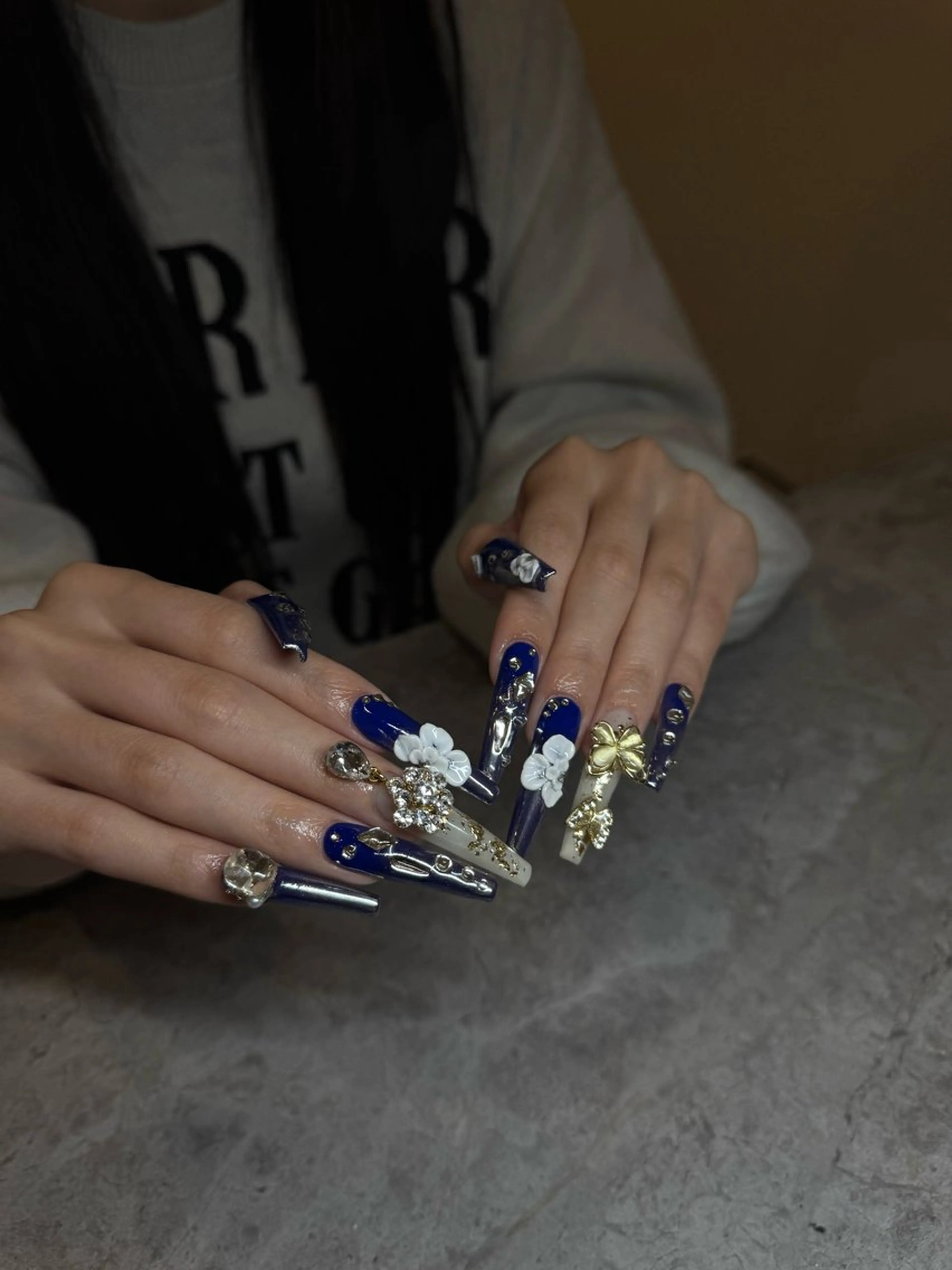 ネイル ロングネイル ハンドネイル IROHA NAIL 北村菜帆のネイルデザイン