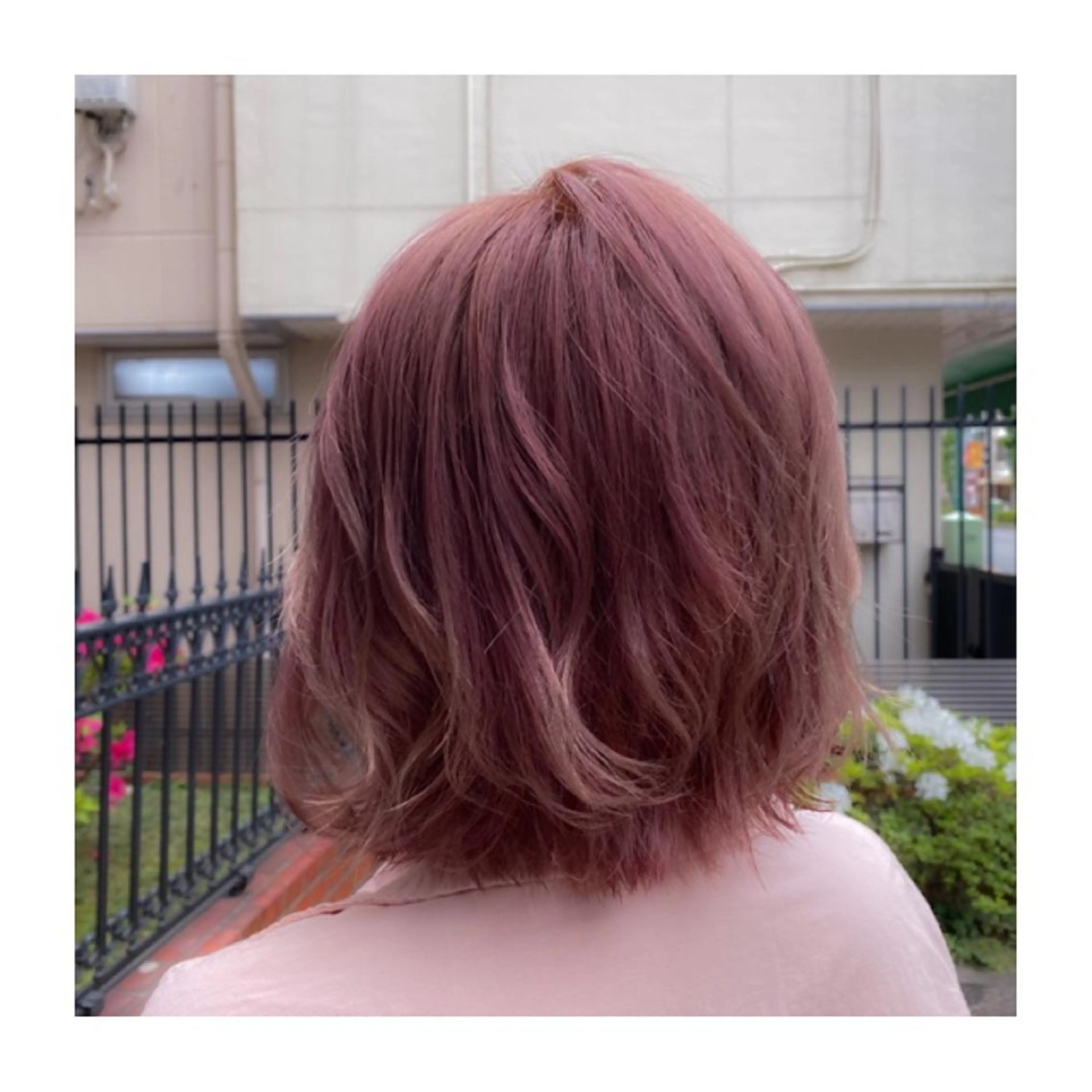 ミディアム カラー ベージュカラー ブリーチ ダブルカラー ピンクカラー ピンクベージュ ヘアカラー トリートメント 小森谷 亮太のヘアスタイル