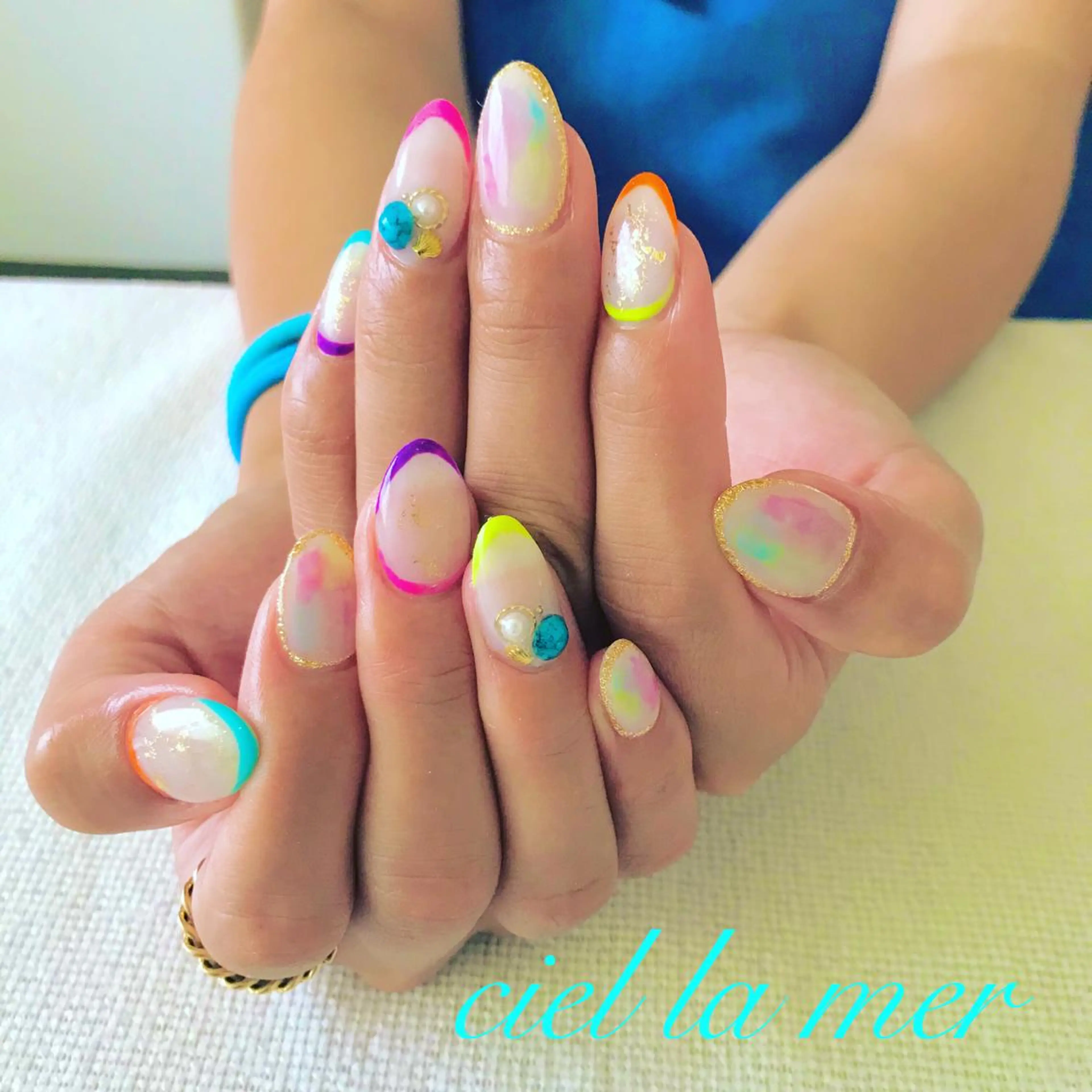 ネイル ハンドネイル フットネイル ciel la merのネイルデザイン