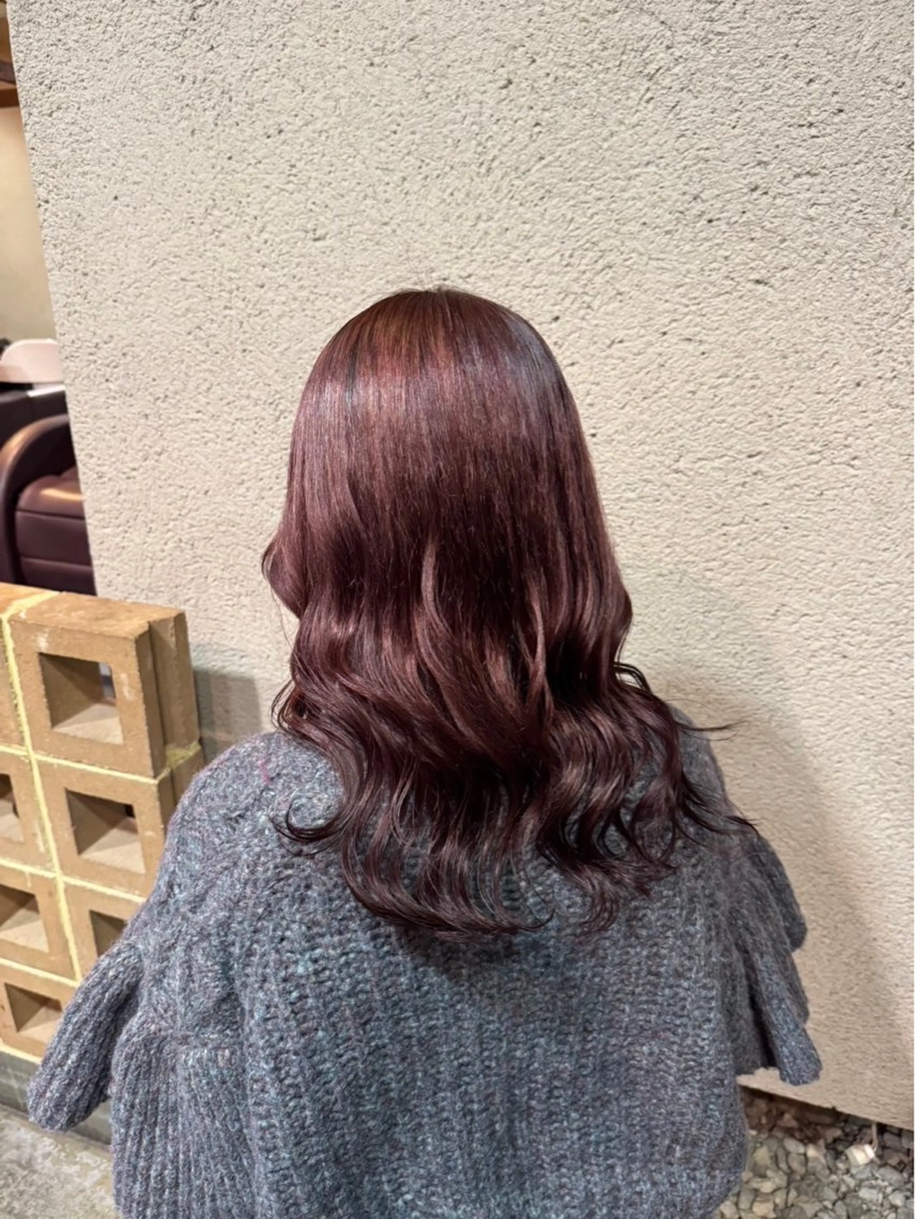 セミロング カラー ダブルカラー レッドカラー カット ヘアカラー SARAJU仁川 _aya🌼のヘアスタイル