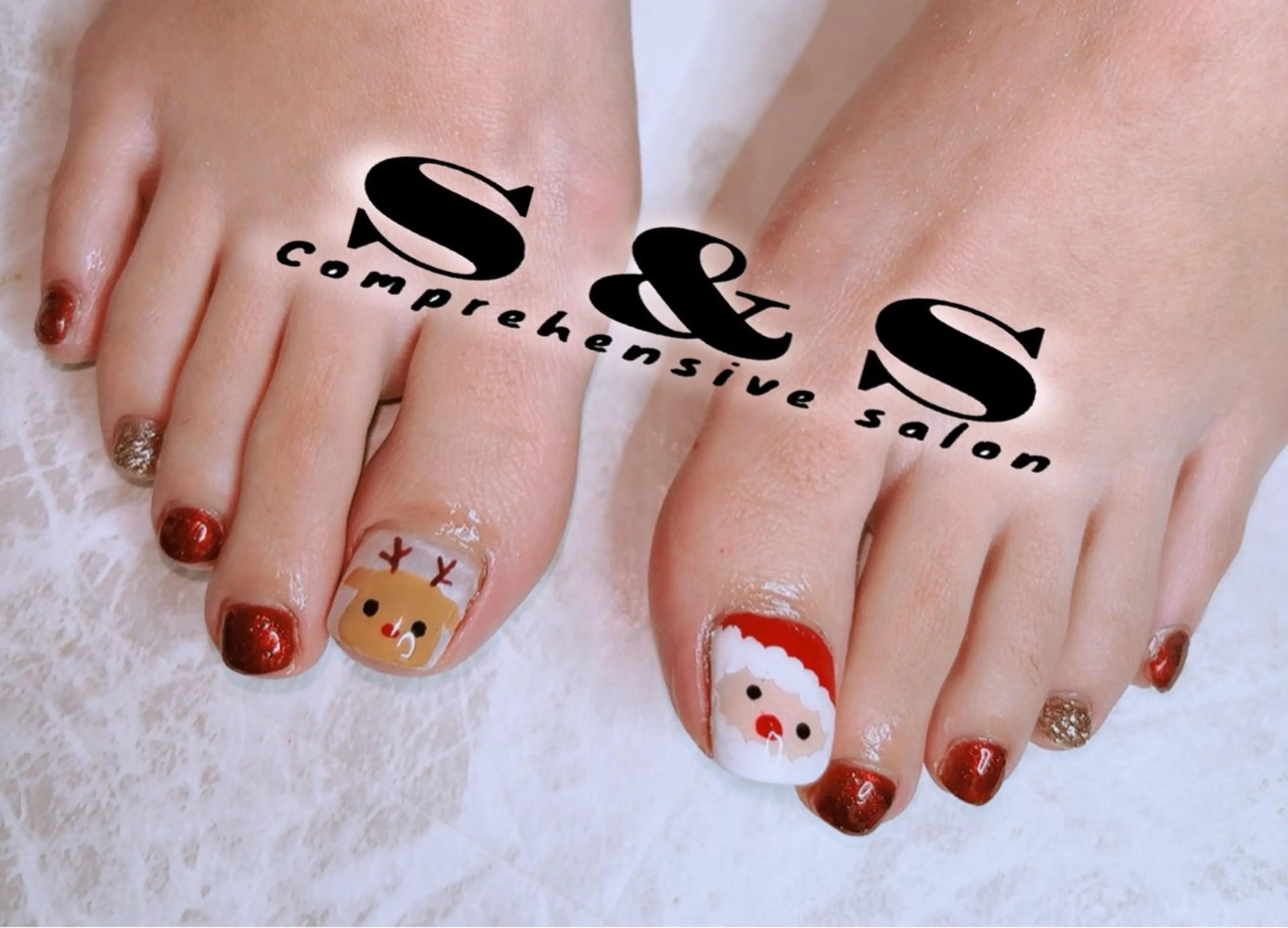 ネイル 長さ出し メンズネイル 持ち込み 冬ネイル クリスマス S&S 村田小百合のネイルデザイン