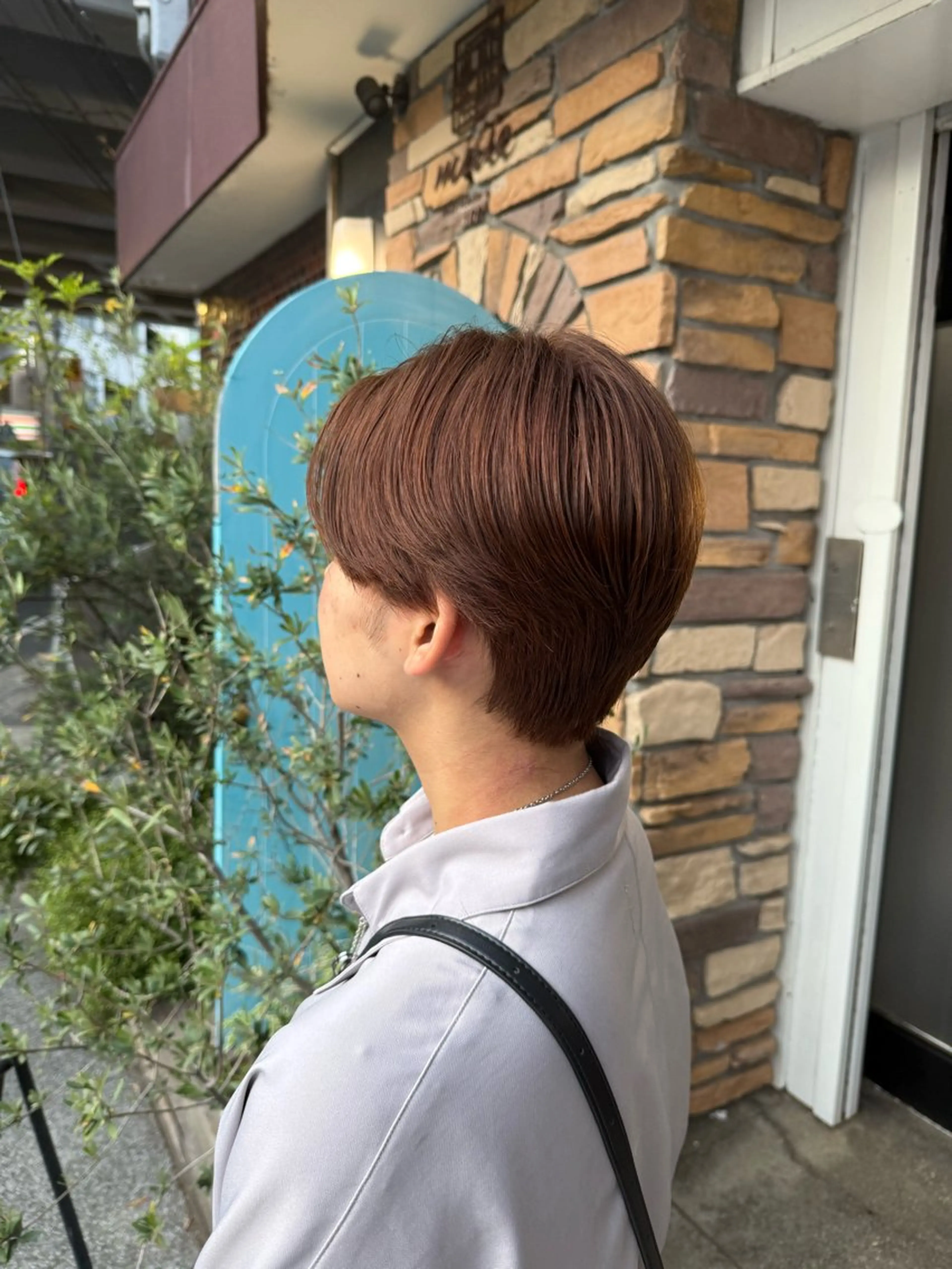 ショート カラー メンズ 透明感カラー/パーマ 🌀アオノのヘアスタイル