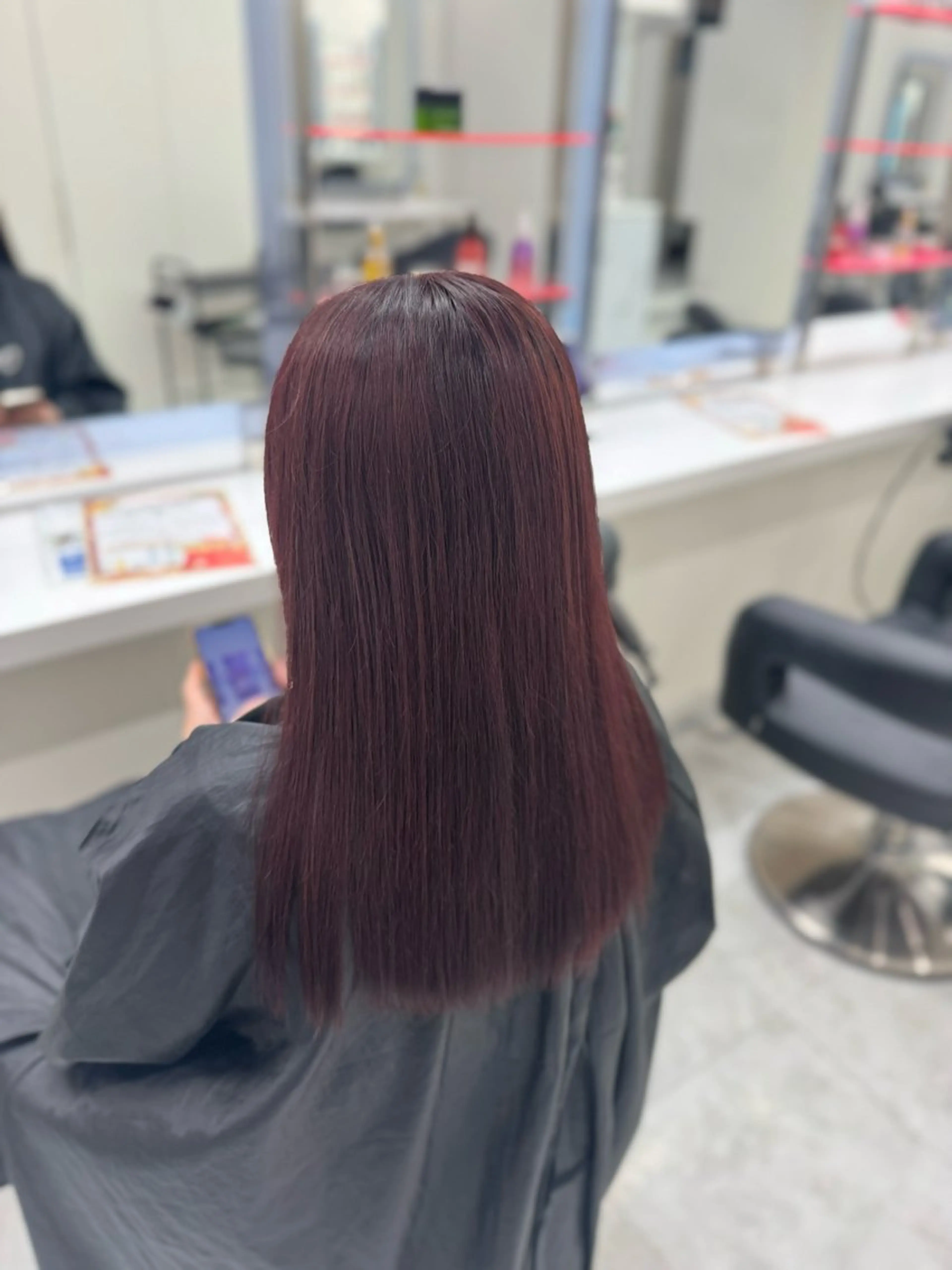 ロング カラー カット ヘアカラー 【直前割】透ける艶髪 ♡ストレートのヘアスタイル