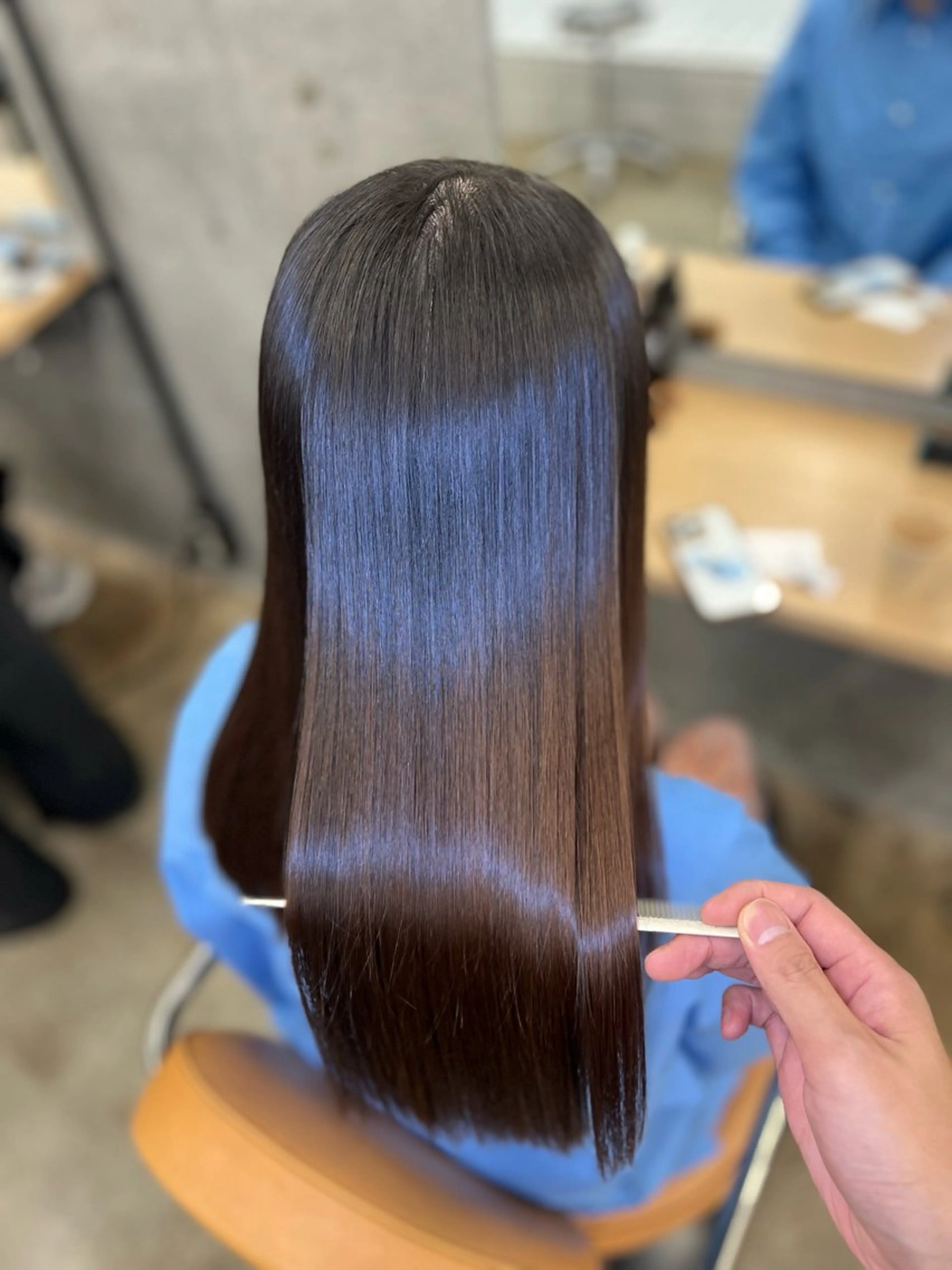 ロング カラー カット 縮毛矯正 トリートメント 🌈艶髪ベージュ🌈 ユウトのヘアスタイル