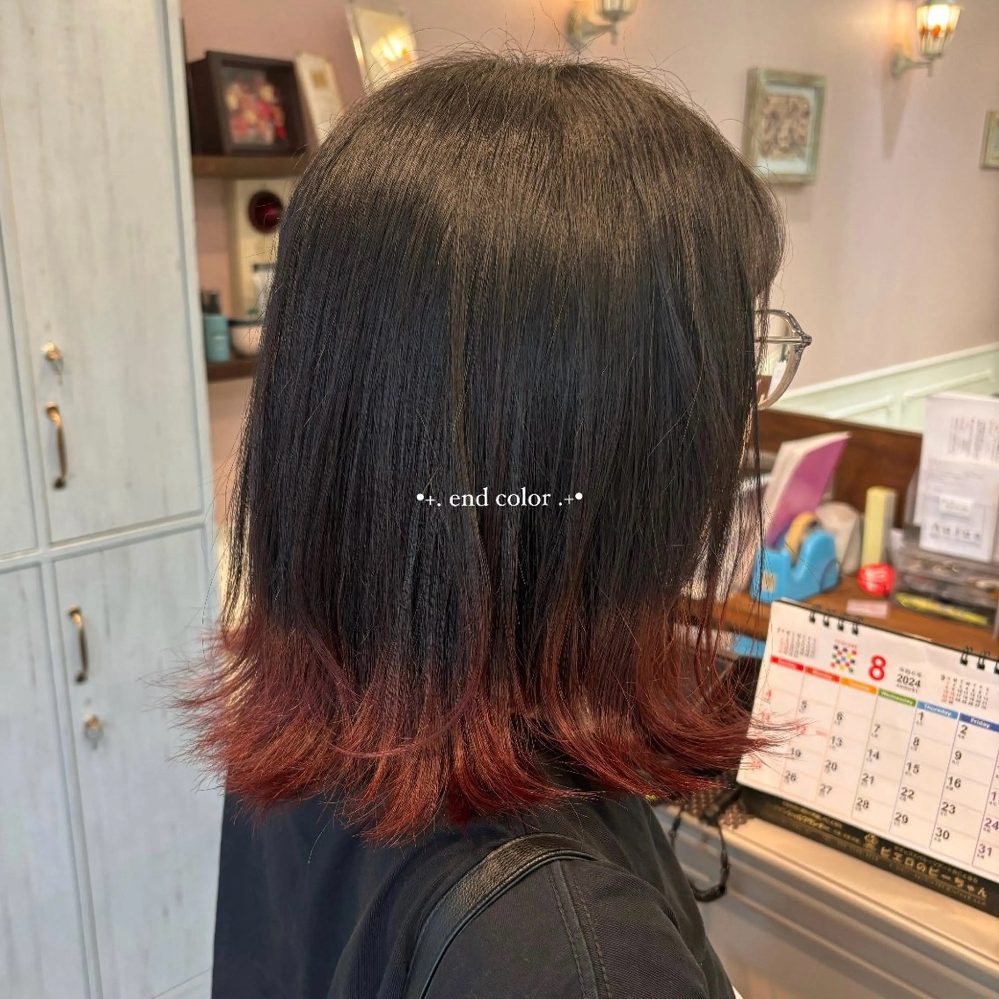 ミディアム カラー 🌱なゆみ🌱透明感 /ナチュラル/高宮のヘアスタイル