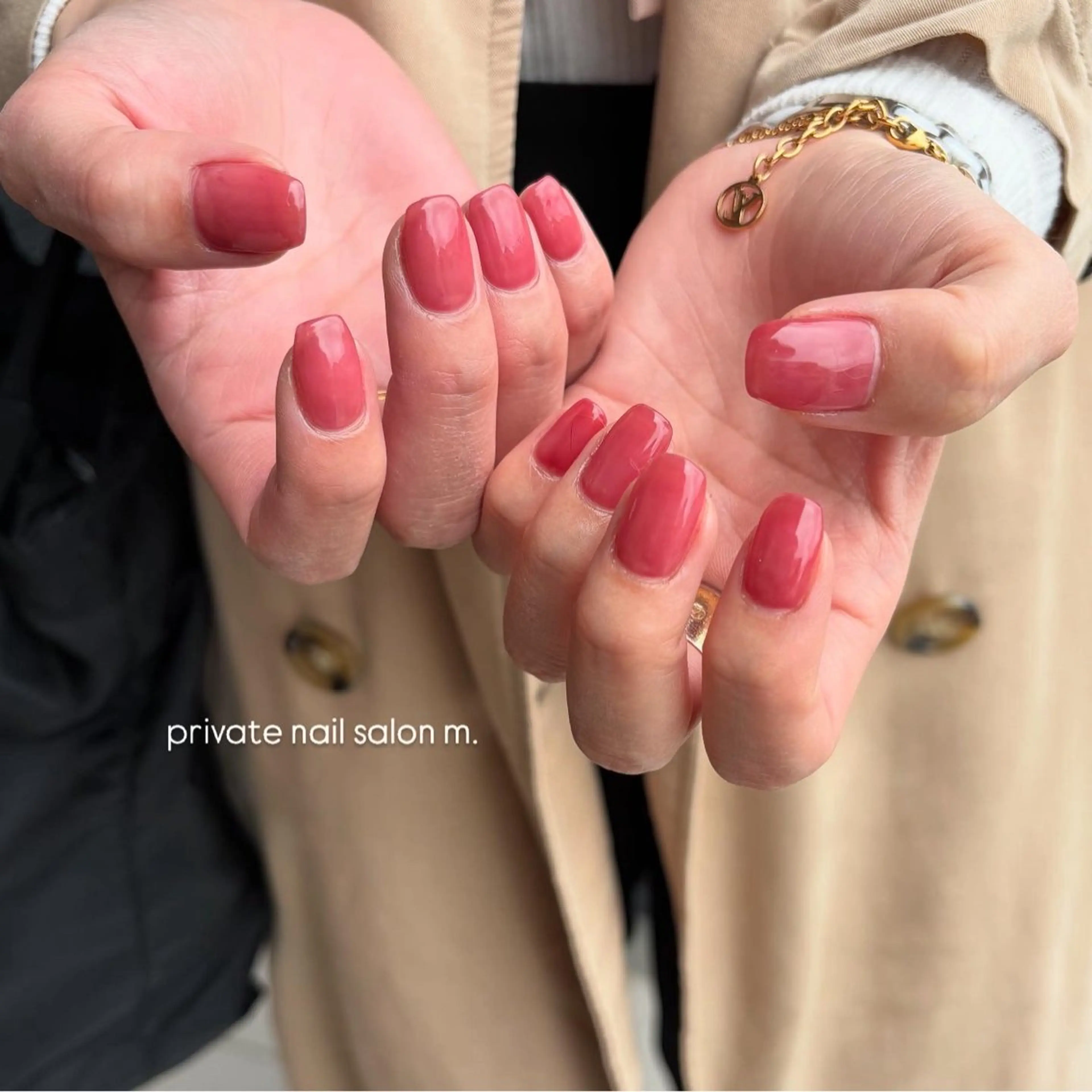 ネイル オフィスネイル ワンカラーネイル ピンク シンプルネイル 春ネイル nailsalon    m.所属・m. mayaのネイルデザイン