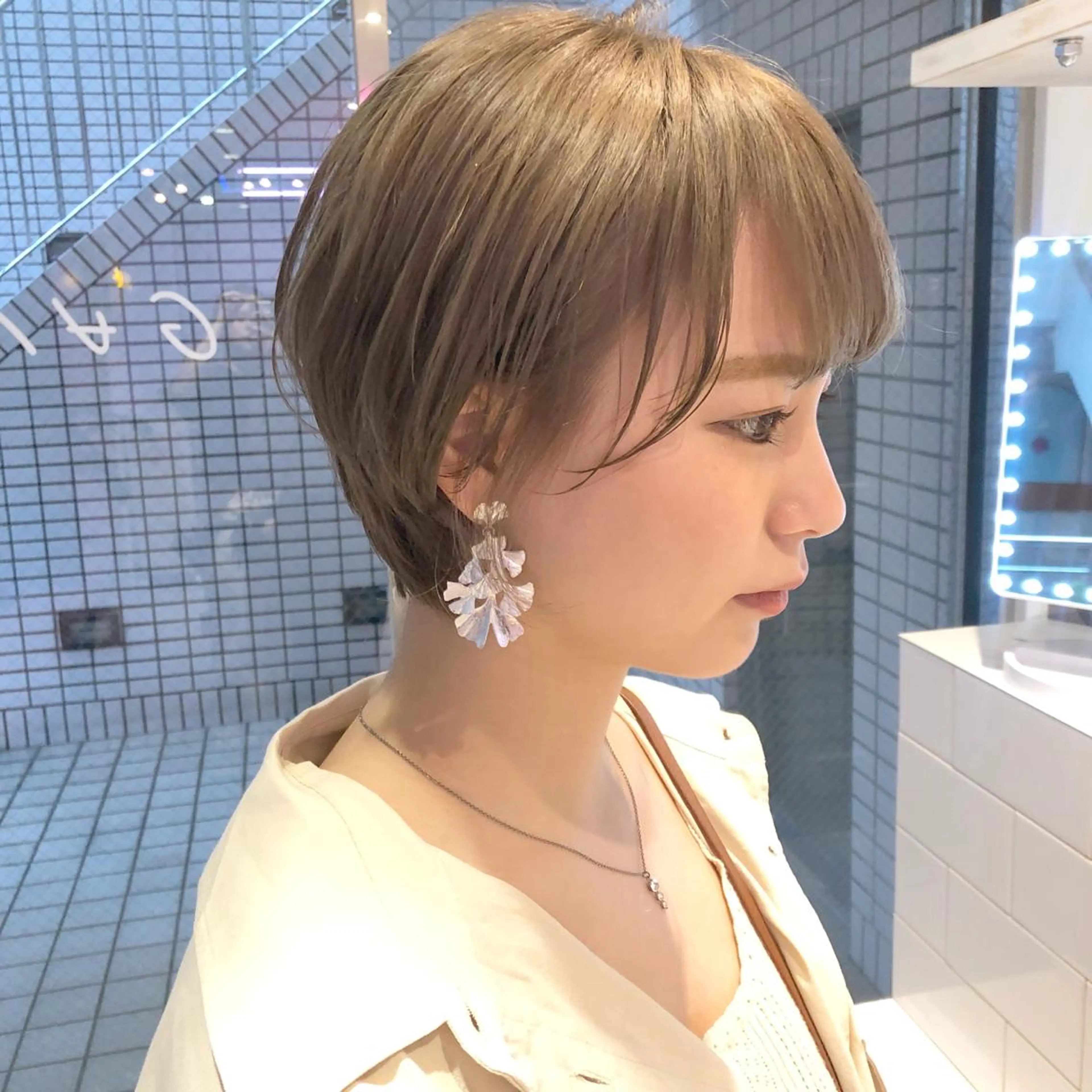 ショート カラー パーマ ヘアアレンジ メンズ レイヤーカット指名 No.1💖マユカのヘアスタイル