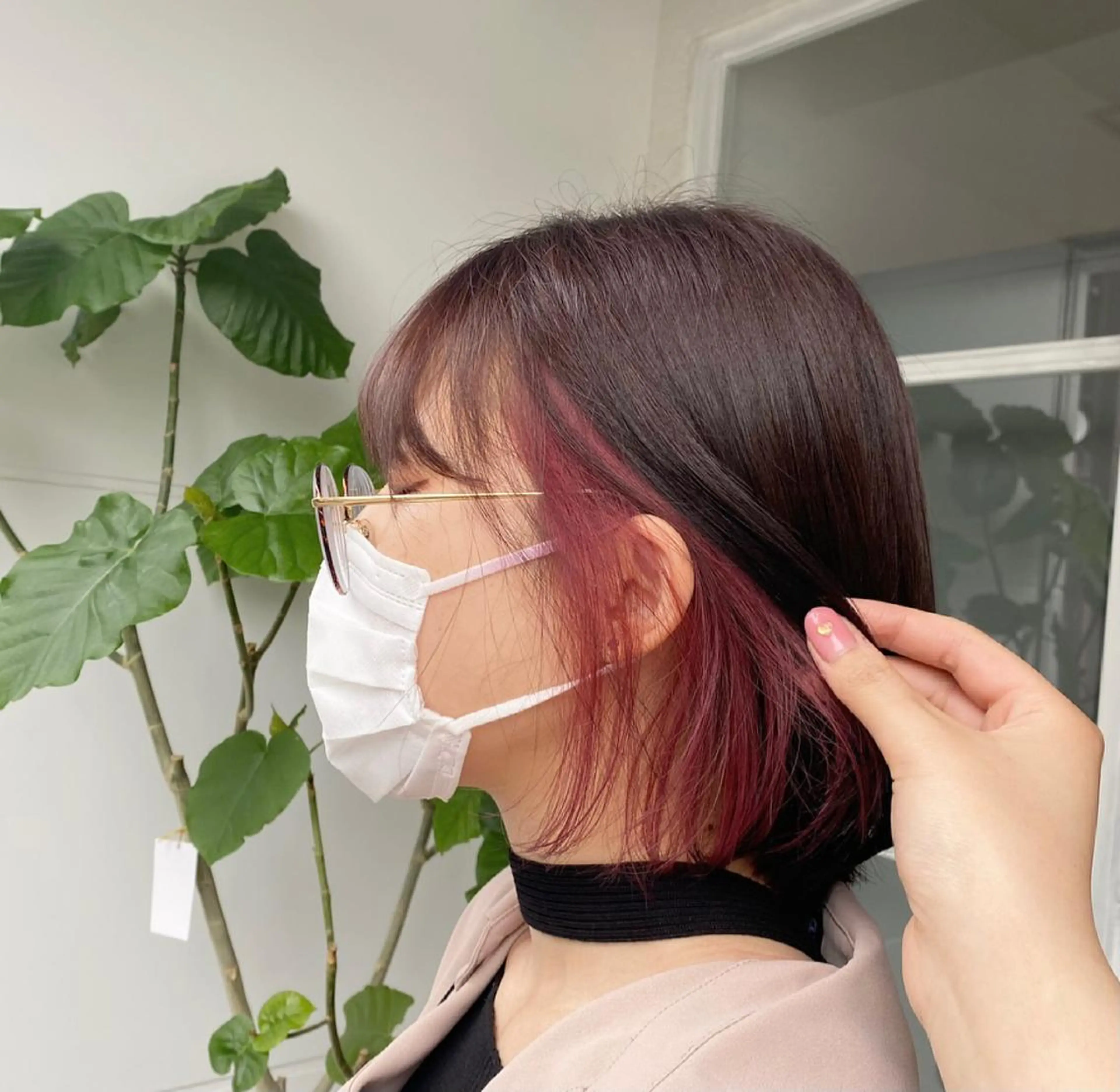 ミディアム たなか もえなのヘアスタイル