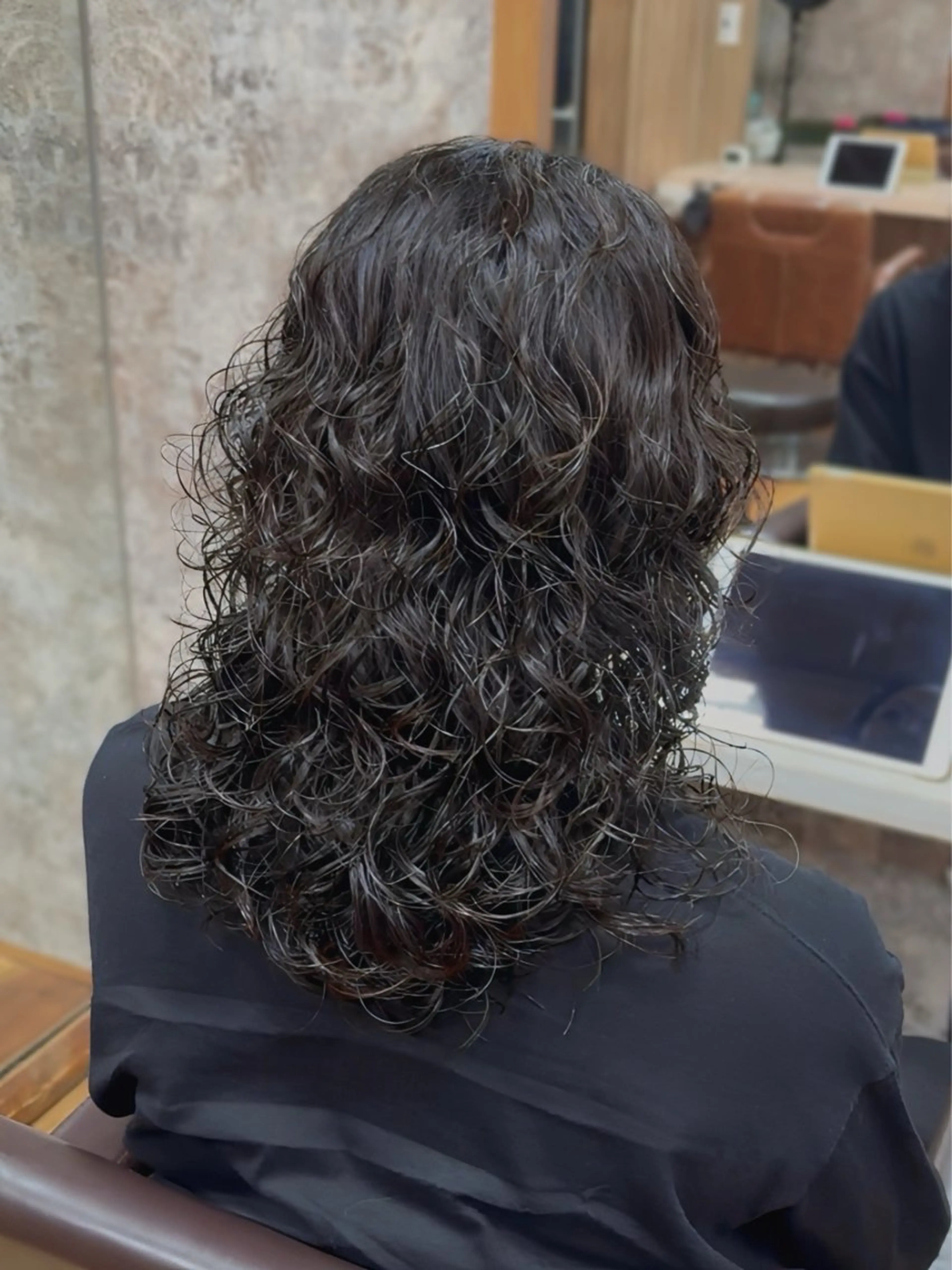 ロング 外国人風カラー ロング メンズ曲がる 縮毛矯正/駅徒歩4分のヘアスタイル