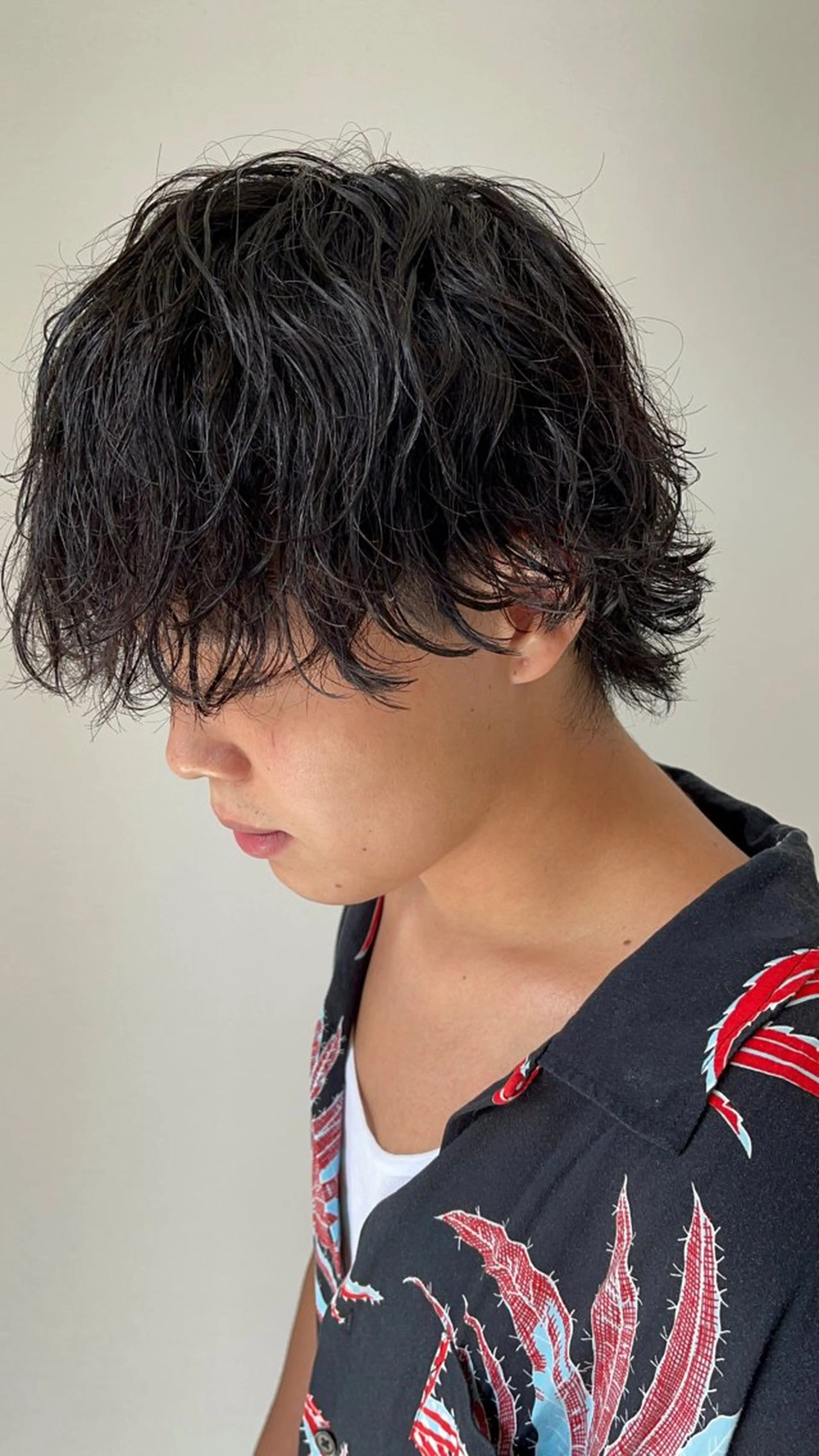 韓国風シャドウパーマ+メンズカット+トリートメントの写真