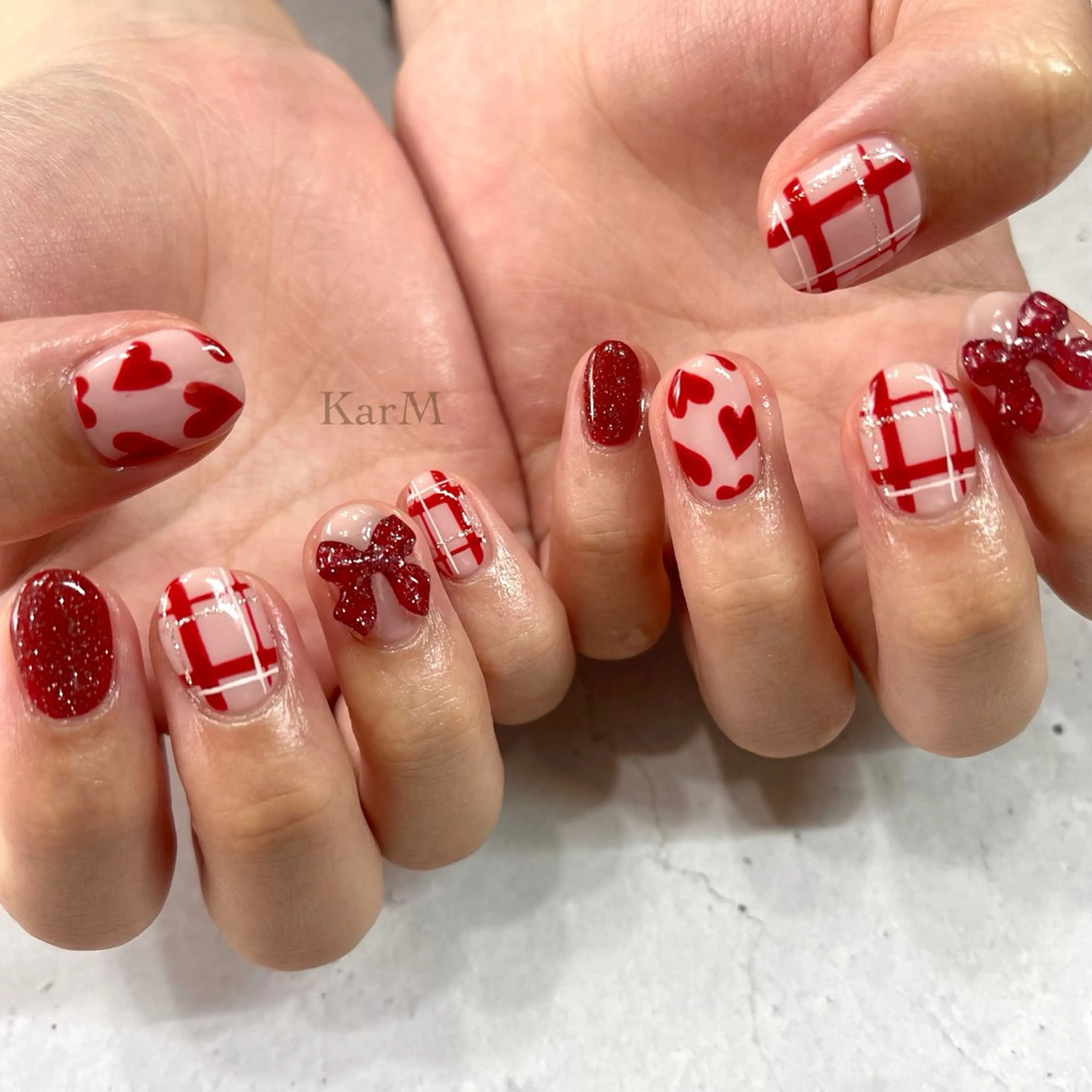 ネイル オーロラネイル チークネイル フラッシュネイル フレンチネイル グラデーション ハンドネイル ogino karinのネイルデザイン