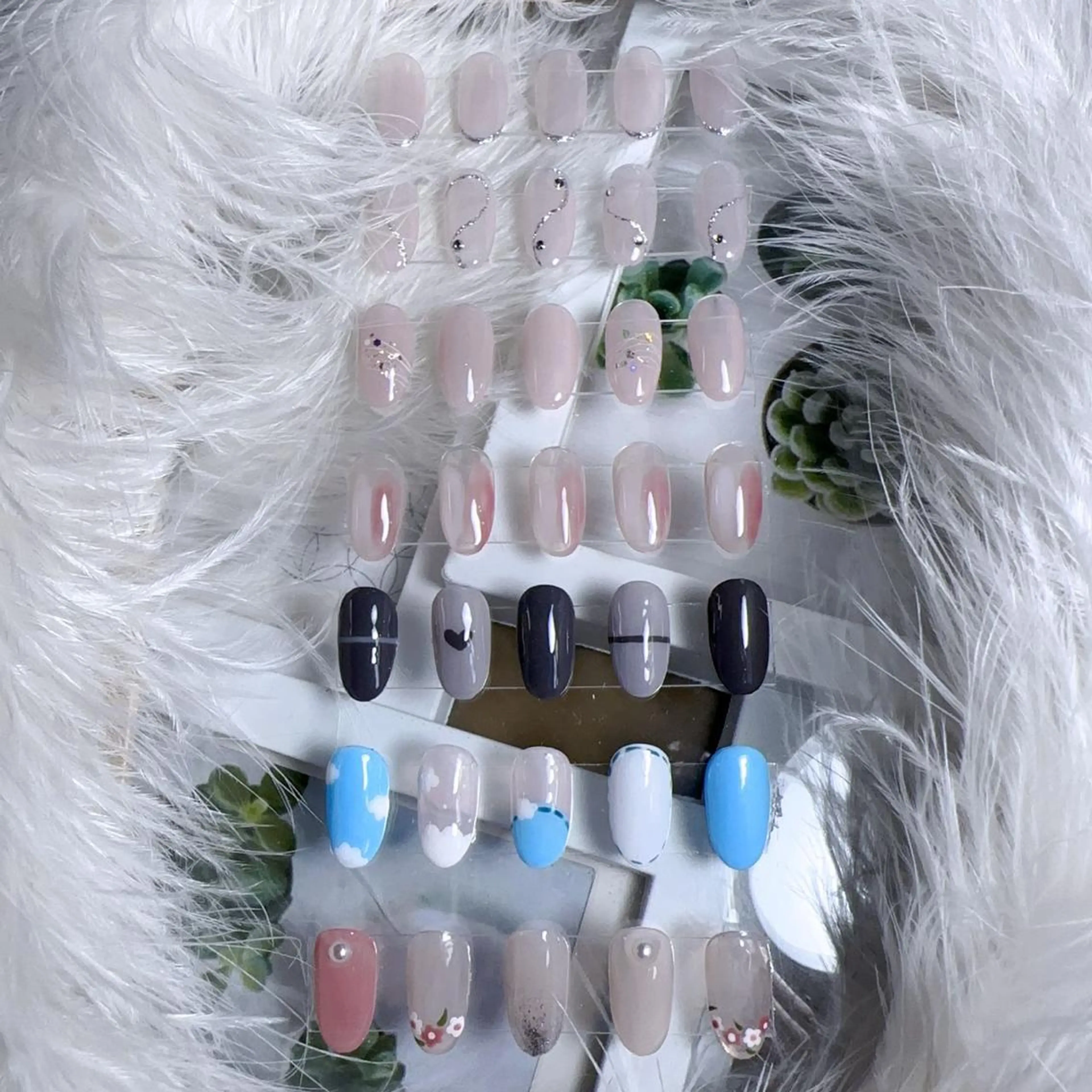 ★定額シンプルコース★店内選択  ★6980→6500 初回オフ無料★自店付け替えオフ無料 ◎全メニュー甘皮ケア込みの写真