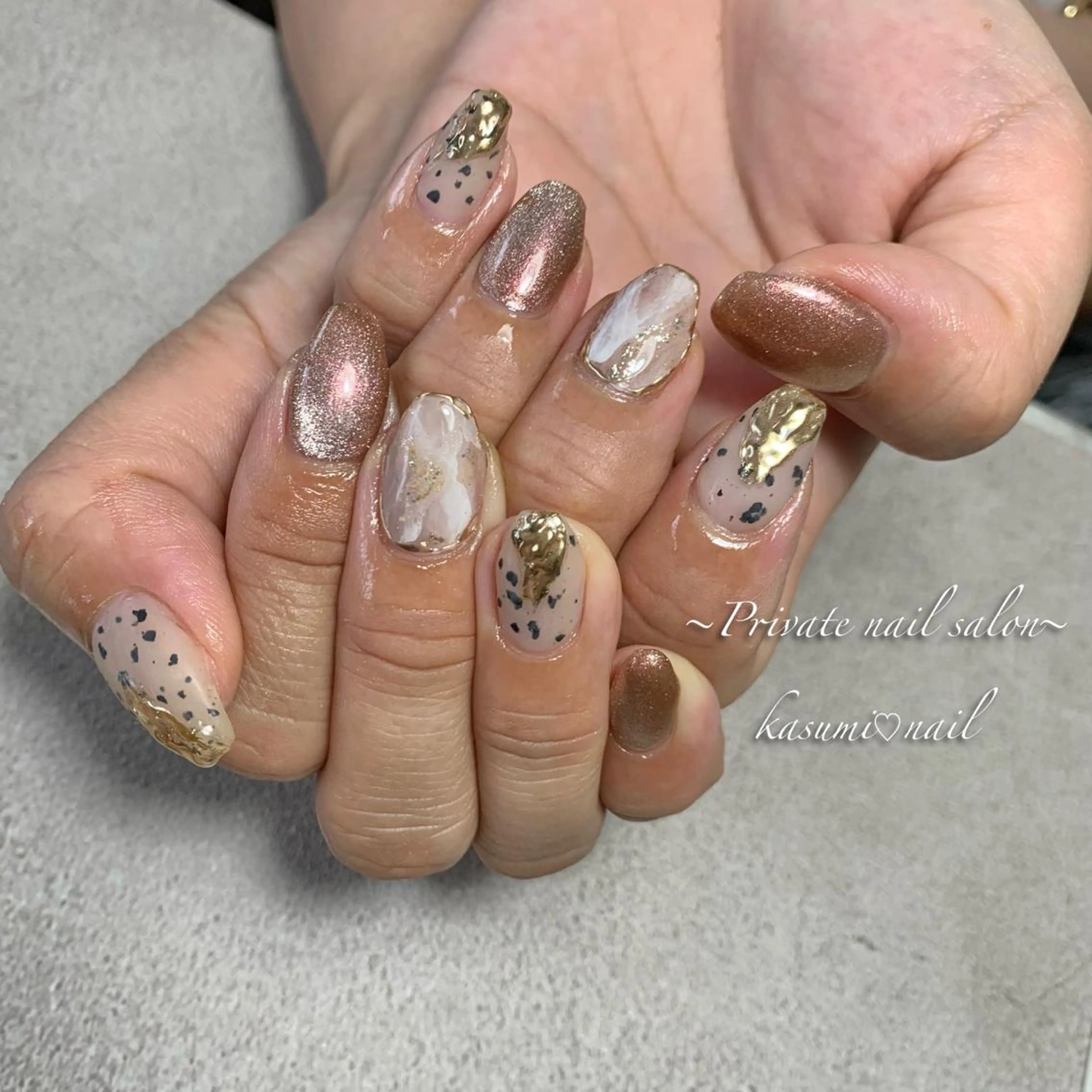 ネイル ラメ(グリッター) マグネットネイル ミラーネイル ニュアンスネイル 冬ネイル KASUMI♡ Nailのネイルデザイン