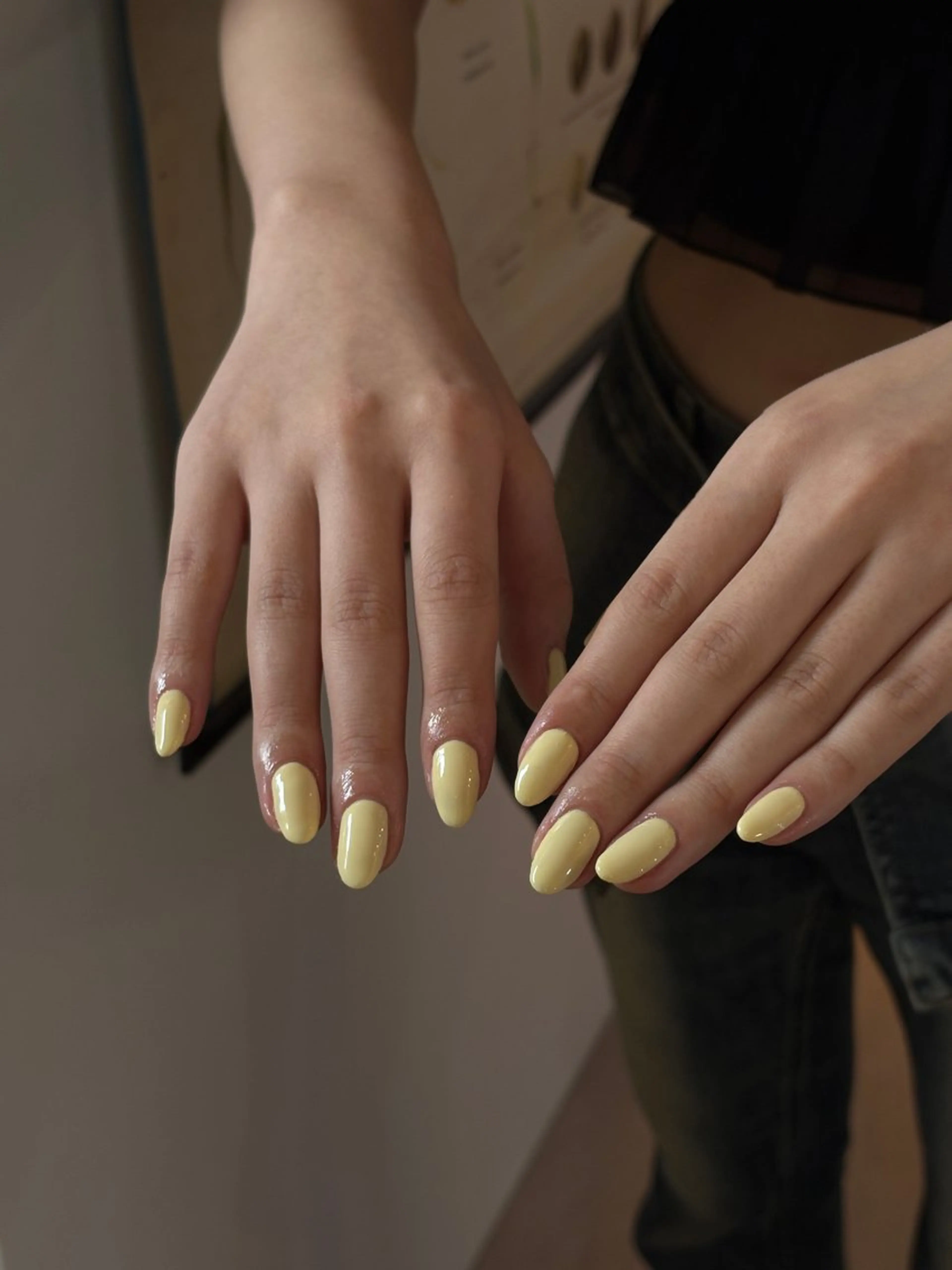 ネイル ワンカラーネイル moe ⠀のネイルデザイン