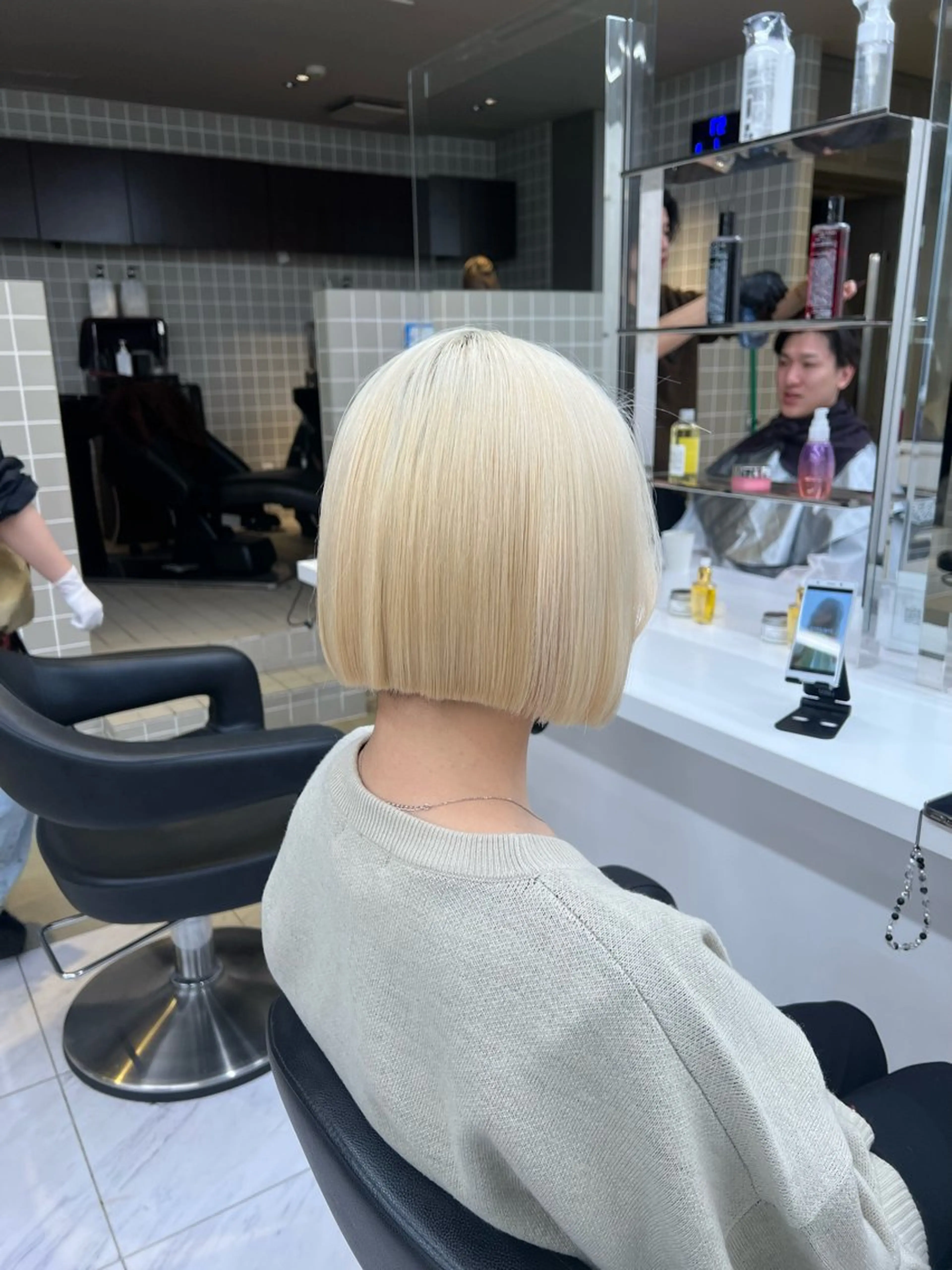 ミディアム カラー カット ヘアカラー 韓国レイヤーカット /REIのヘアスタイル