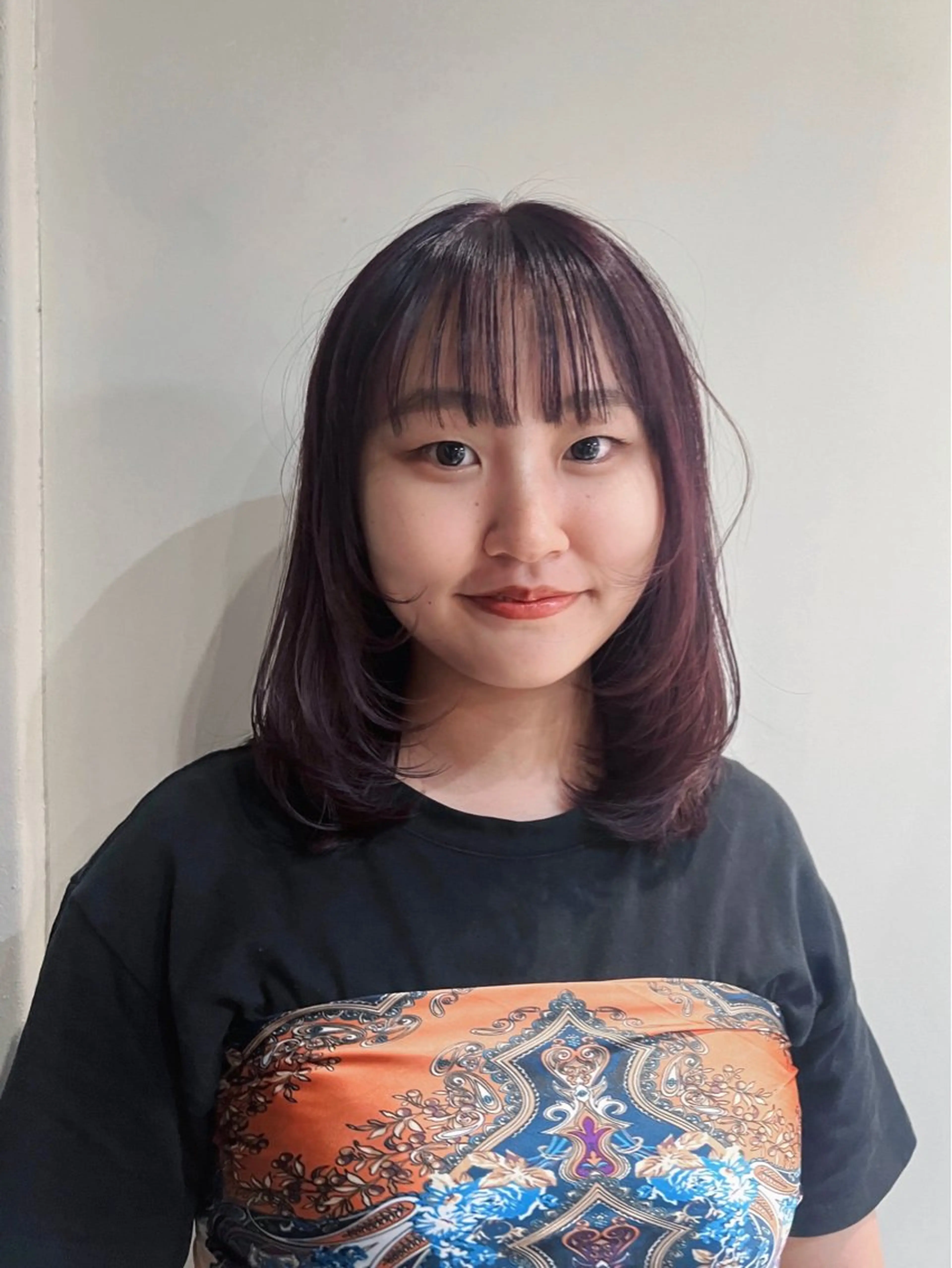 カラー カシス ヘアカラー the hinc所属・miyu /大阪 /レイヤーカットのヘアスタイル