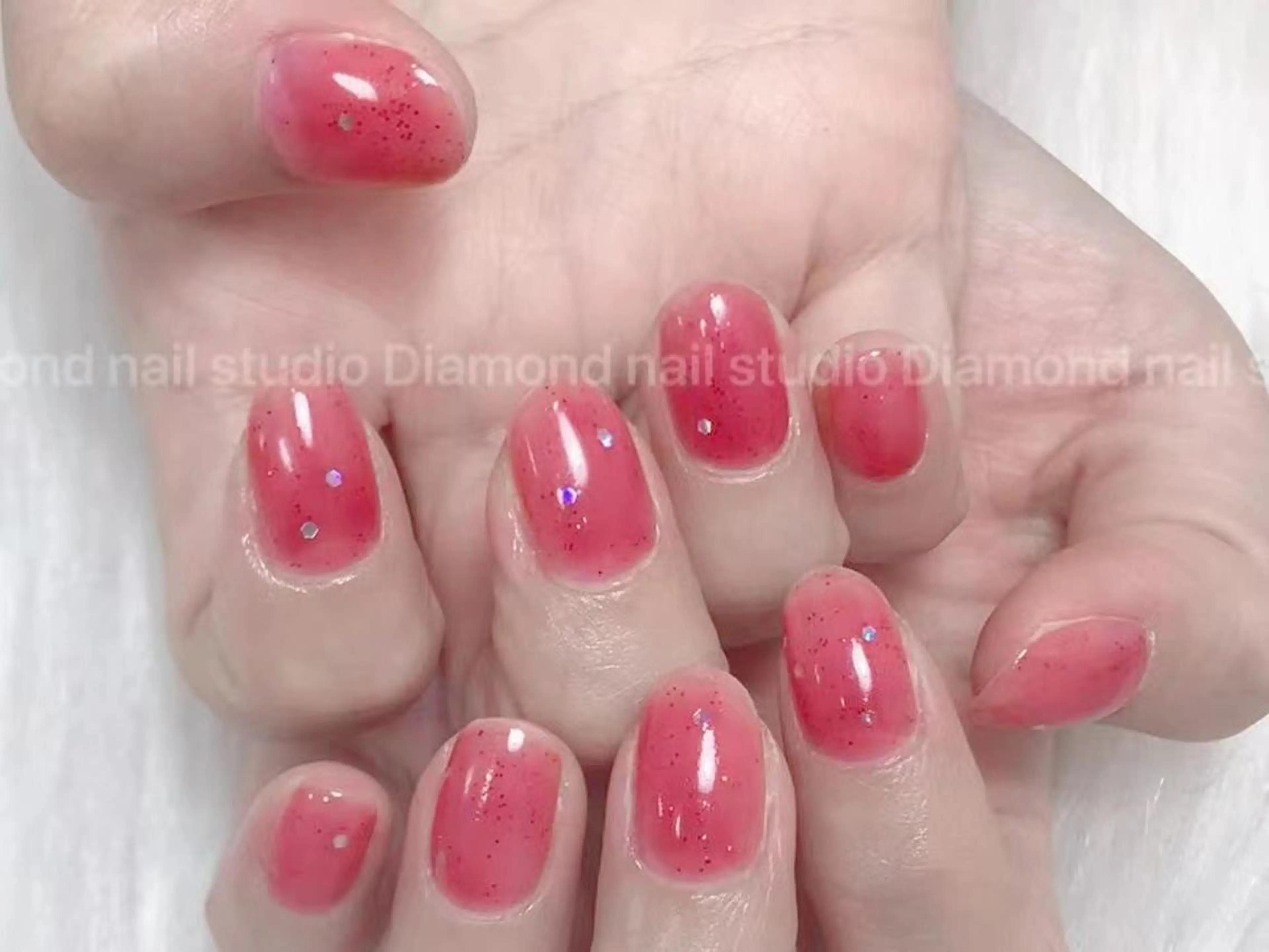 ショート ハンドネイル DIAMOND 💦のネイルデザイン