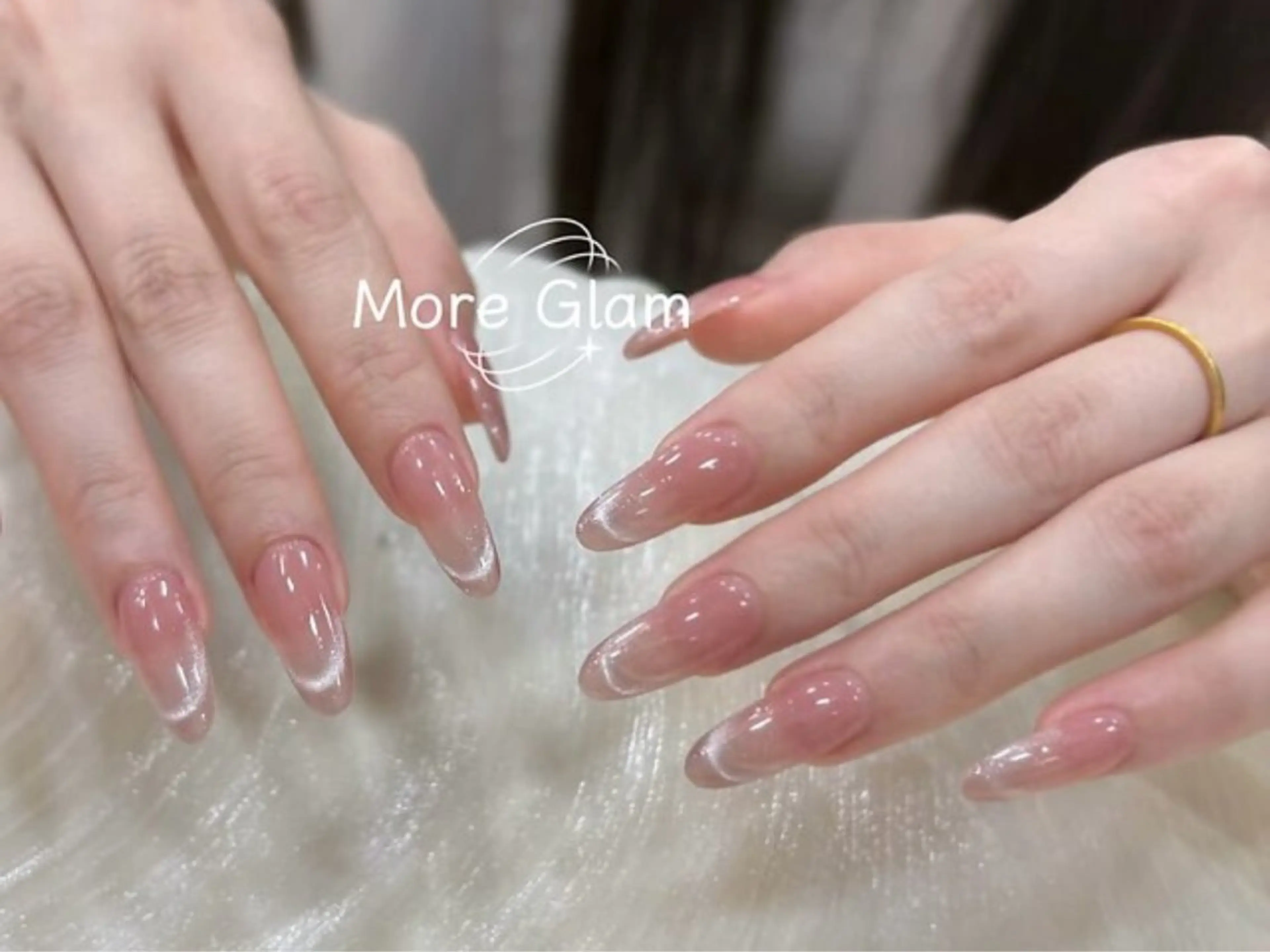 【人気フレンチ～光のライン】フレンチマグネット/ハートマグネットの写真