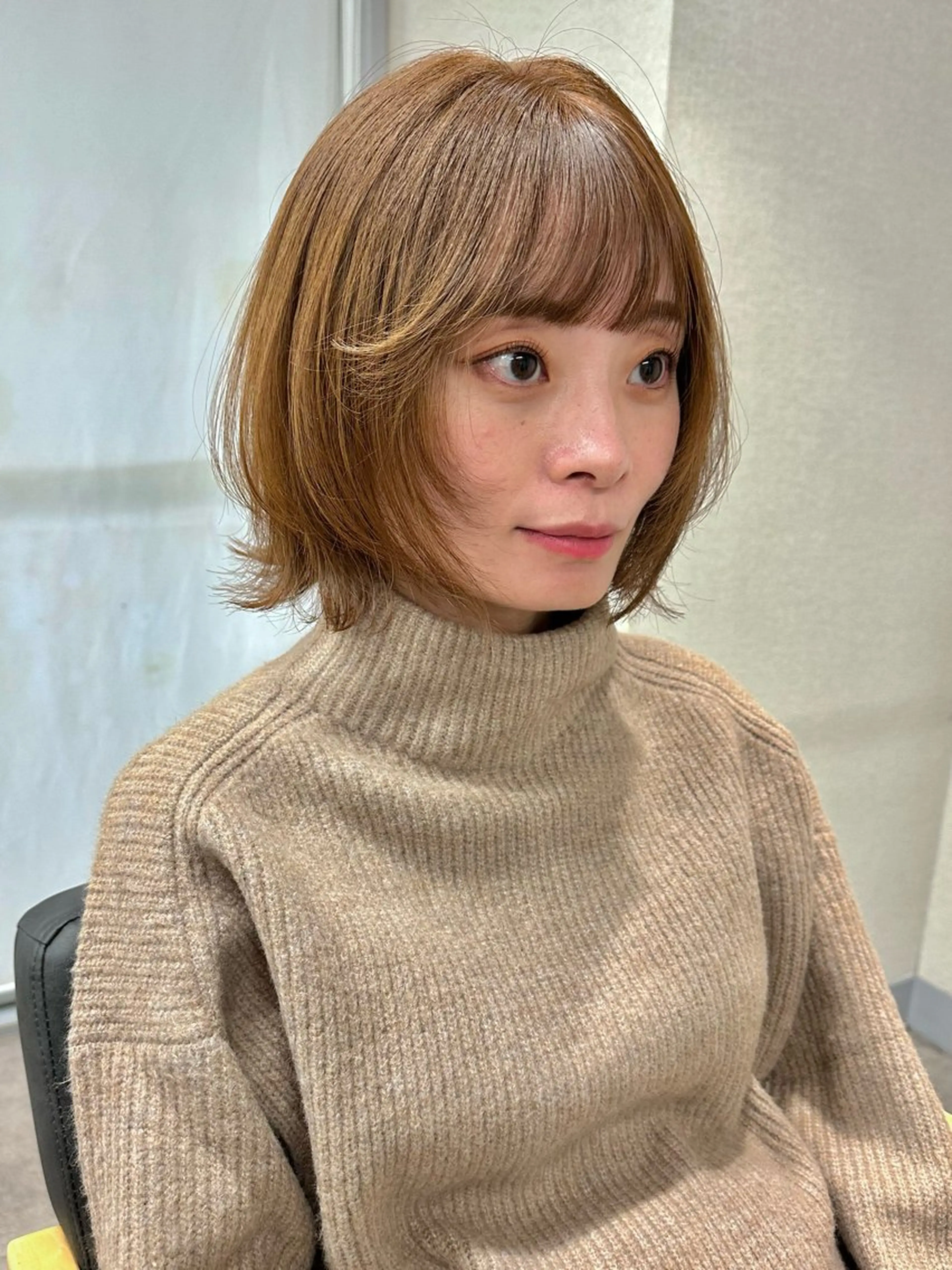 ショート カラー ベージュカラー ブラウンカラー ブラウンベージュ 顔まわりレイヤー レイヤーカット カット ヘアカラー トリートメント レイヤーカット🪄 耳ツボ🎀Ayumiのヘアスタイル